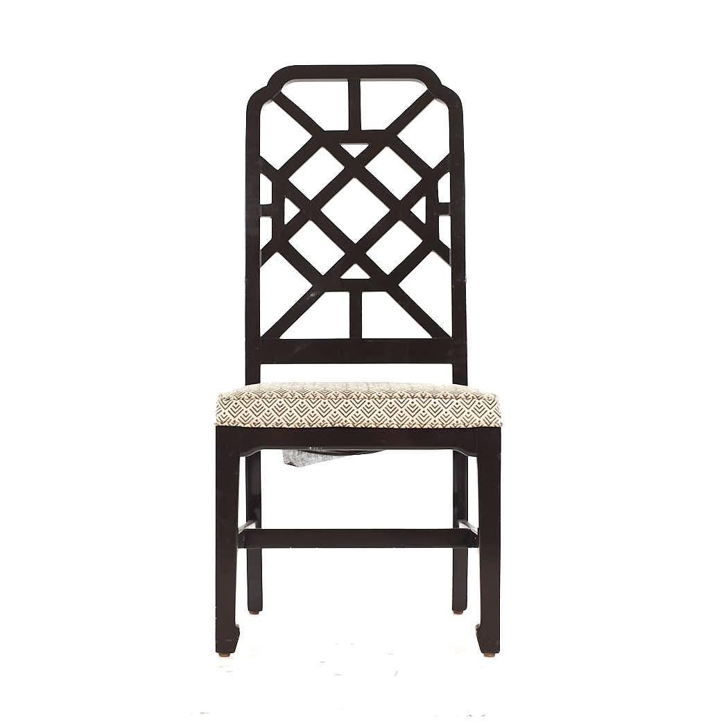 Américain Dunbar Mid Century Lattice Back Dining Chairs - Set of 6 en vente