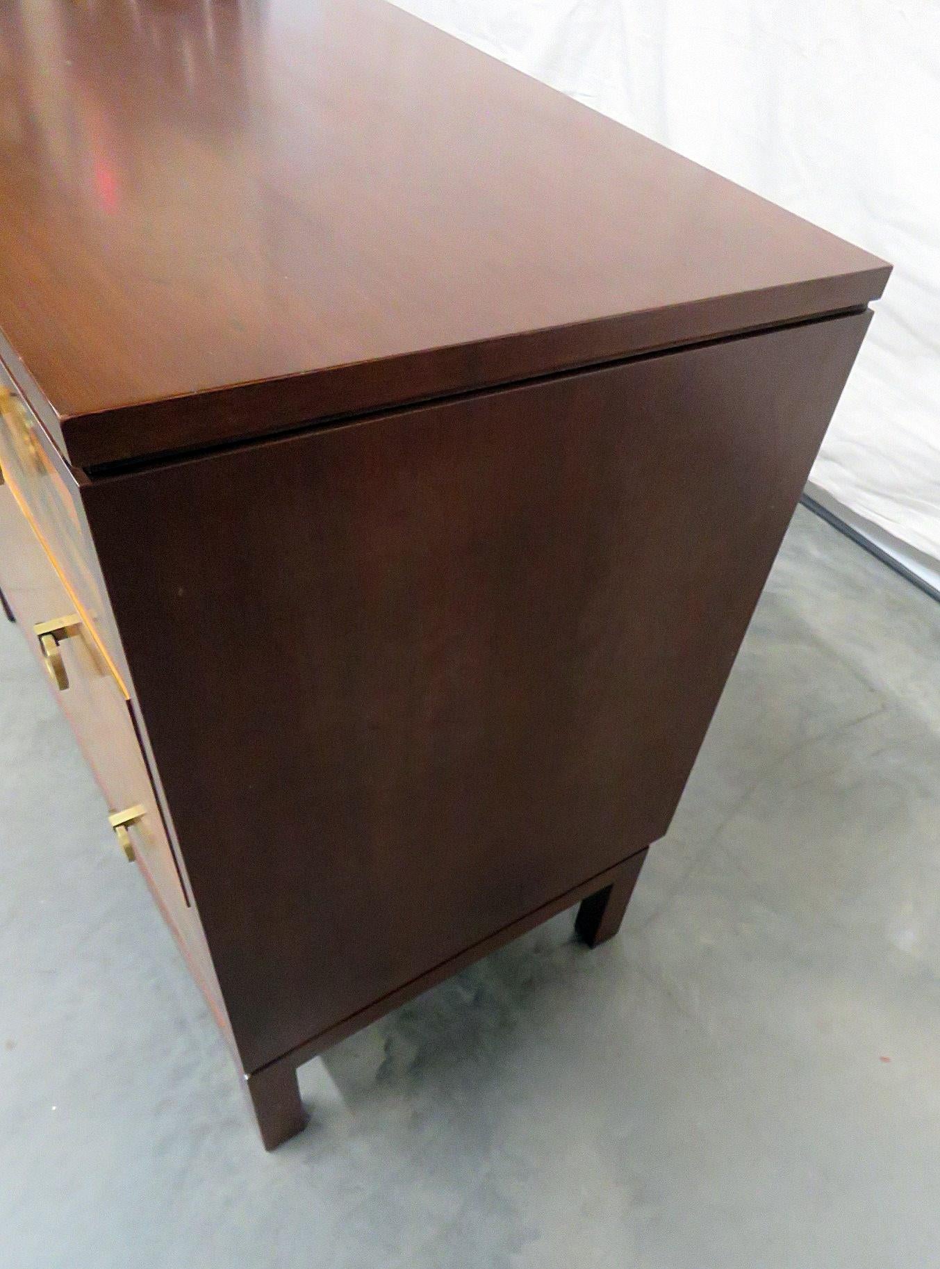 20th Century Mid Century Modern Dunbar Rosewood and Mahogany Commode Dresser Chest