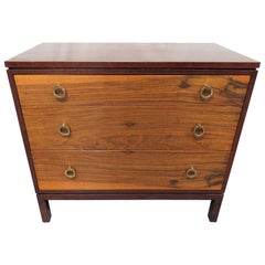 Mid Century Modern Dunbar Rosewood and Mahogany Commode Dresser Chest