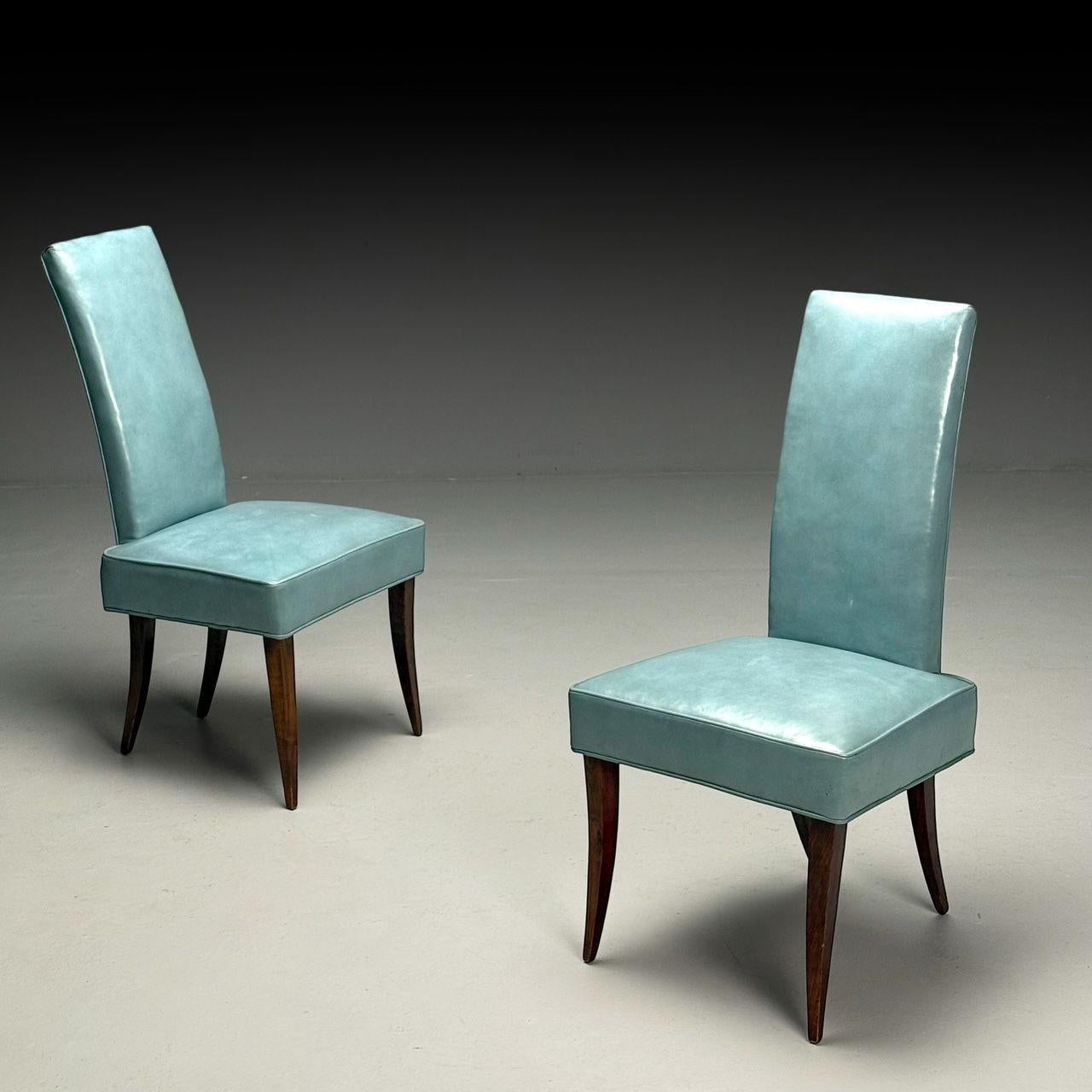 Dunbar, Mid-Century Modern, Occasional Chairs, Leather, Rosewood, 1950s

This pair of occasional chairs produced by Dunbar in the mid-20th century, showcases a striking design with their leather-upholstered seats featuring sharp, clean lines. The