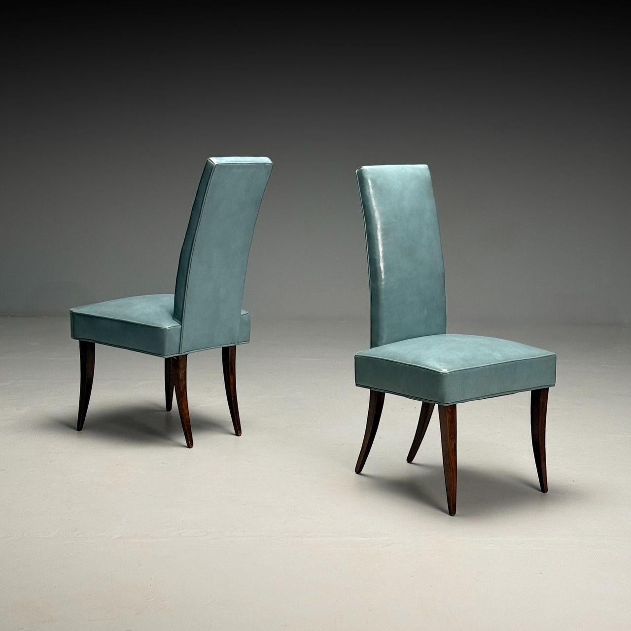 American Dunbar, Mid-Century Modern, Occasional Chairs, Leather, Rosewood, 1950s For Sale