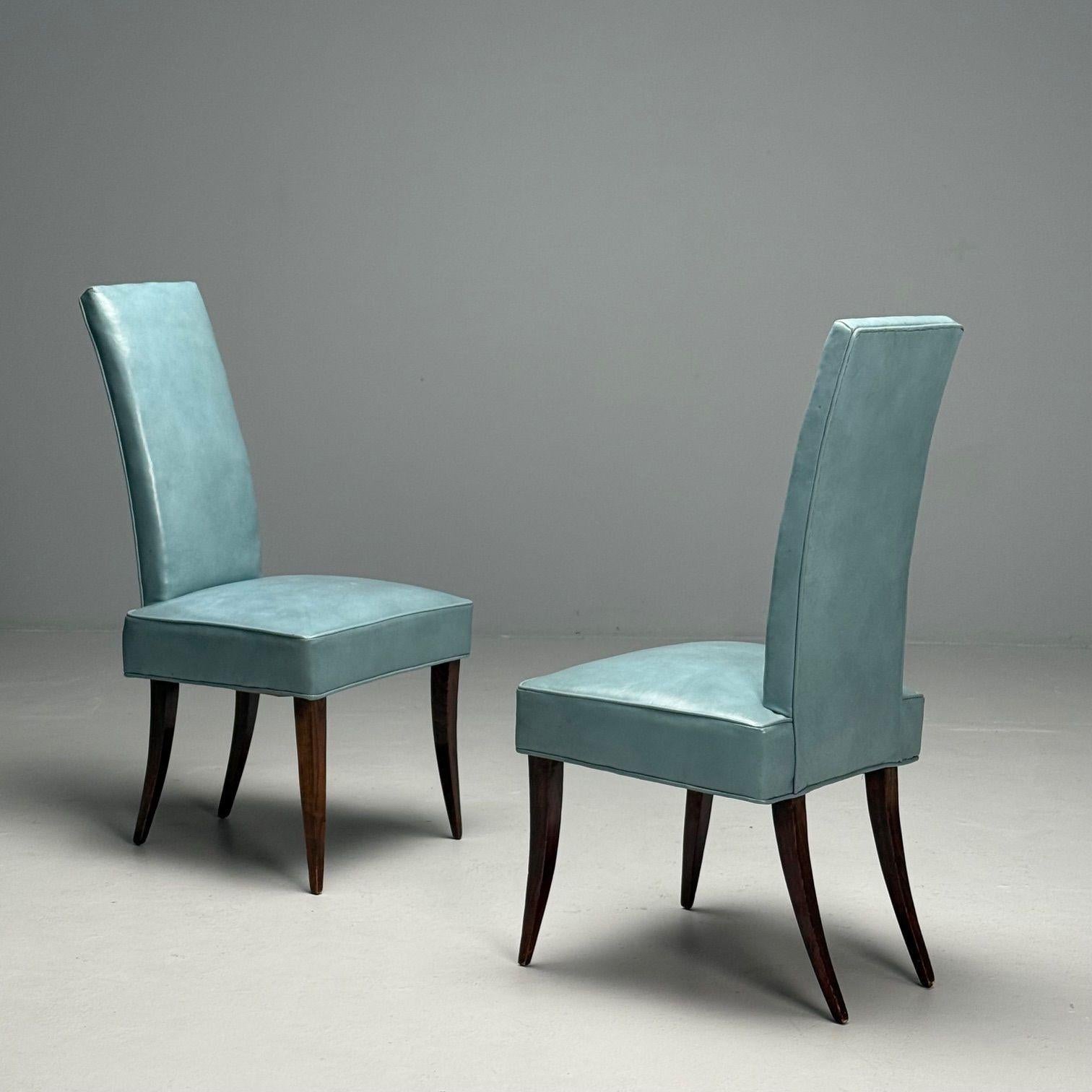 Mid-20th Century Dunbar, Mid-Century Modern, Occasional Chairs, Leather, Rosewood, 1950s For Sale
