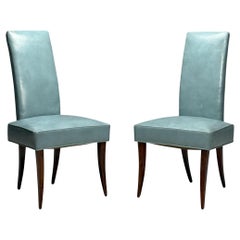 Dunbar, Mid-Century Modern, chaises d'appoint, cuir, bois de rose, années 1950
