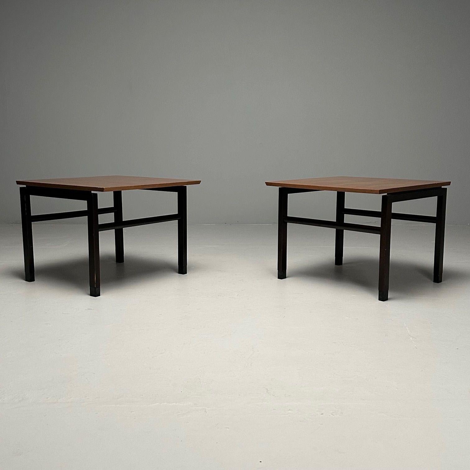 Dunbar, Mid-Century Modern, Side Tables, Metal, Walnut, USA, 1970s For Sale 5