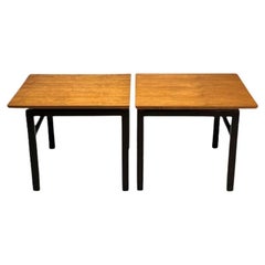 Vintage Dunbar, Mid-Century Modern, Side Tables, Metal, Walnut, USA, 1970s