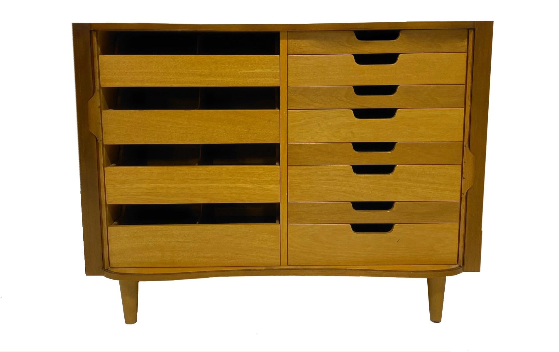 Dunbar Mister Chest with Tambour Doors by Edward Wormley 1