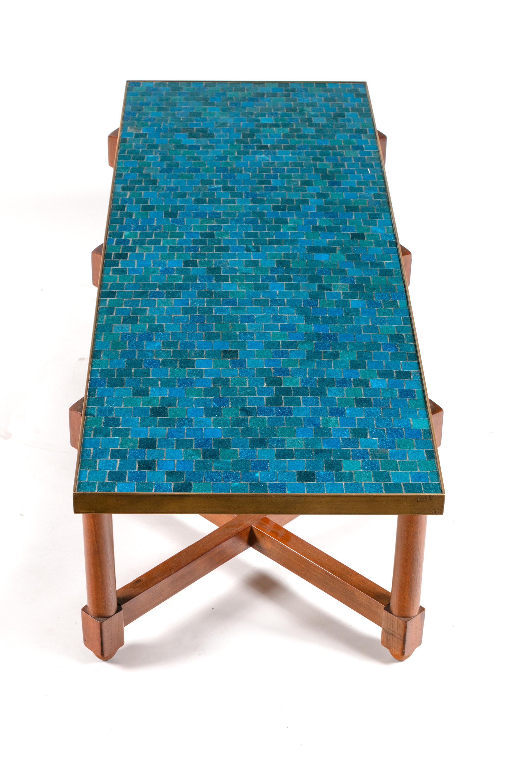 glass tile coffee table