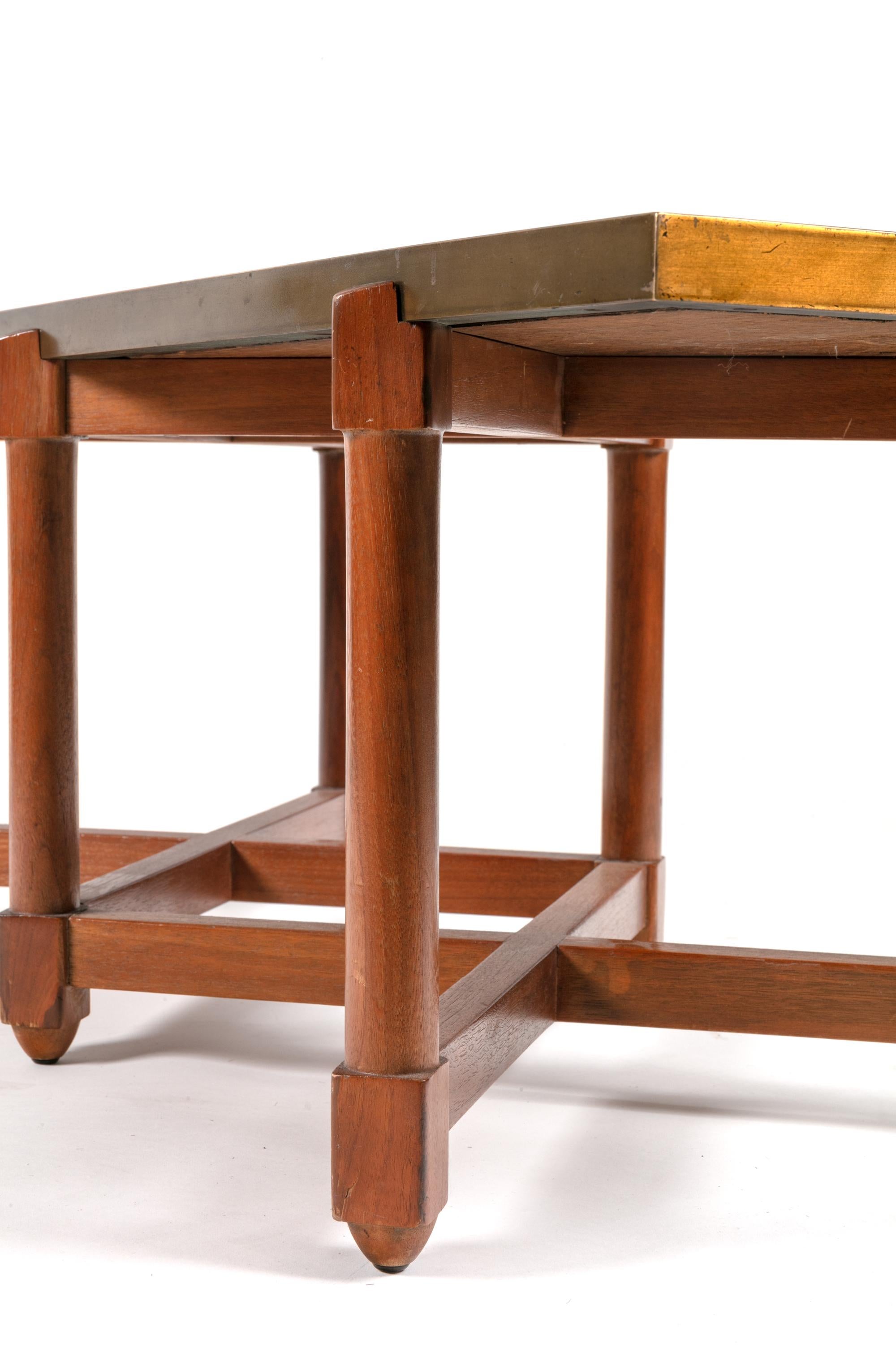 Mid-20th Century Dunbar Murano Glass Tile Top Coffee Table by Edward Wormley, USA 1950s