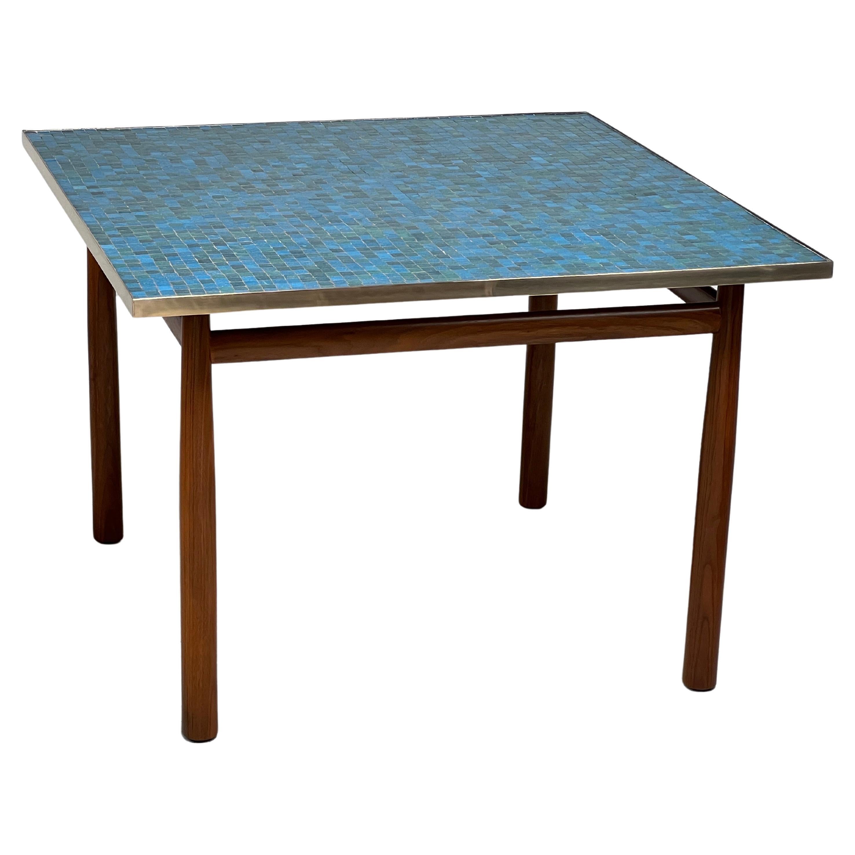 Dunbar Murano Tile Top Game Table by Edward Wormley For Sale
