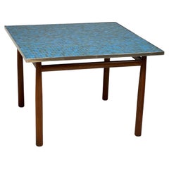 Retro Dunbar Murano Tile Top Game Table by Edward Wormley