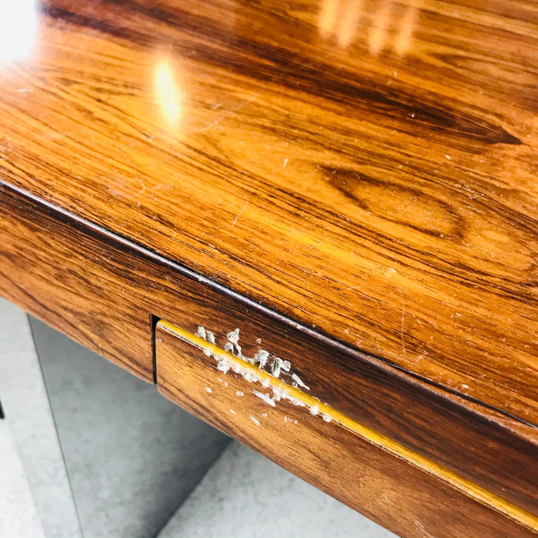 Dunbar Rosewood and Chrome Executive Desk by Roger Sprunger 3