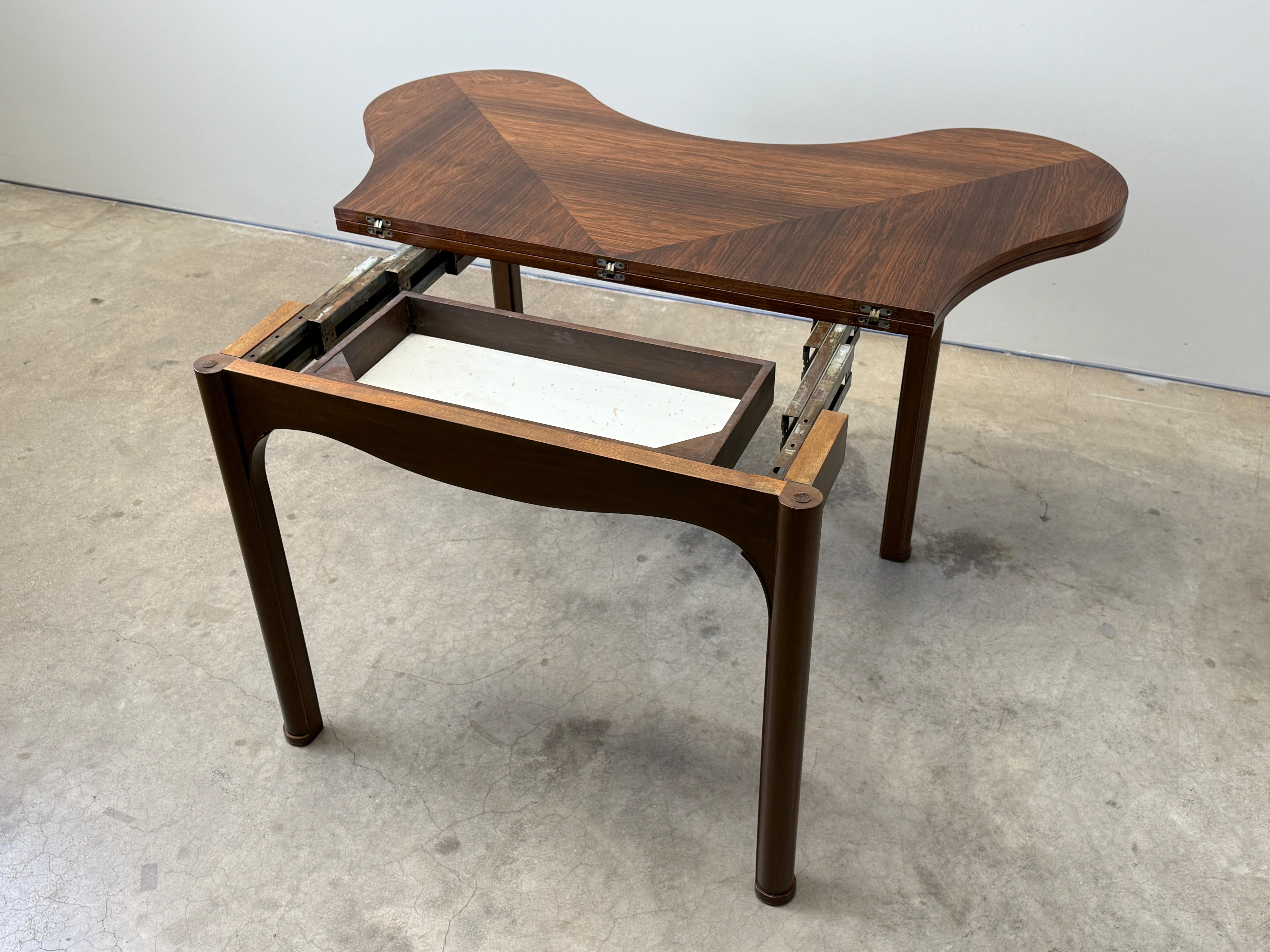 Consola / Mesa de Juegos Dunbar Rosewood Flip Top Clover en venta 14