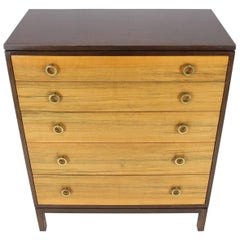 Dunbar Rosewood High Chest with Brass Ring Drop Pulls