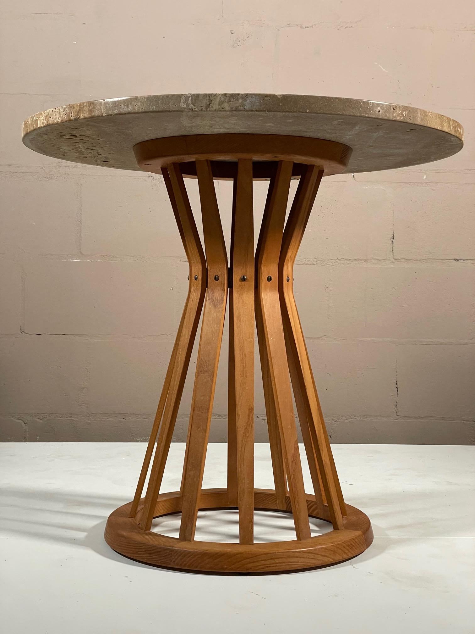 Dunbar Sheaf of Wheat Pedestal Table In Good Condition In St.Petersburg, FL