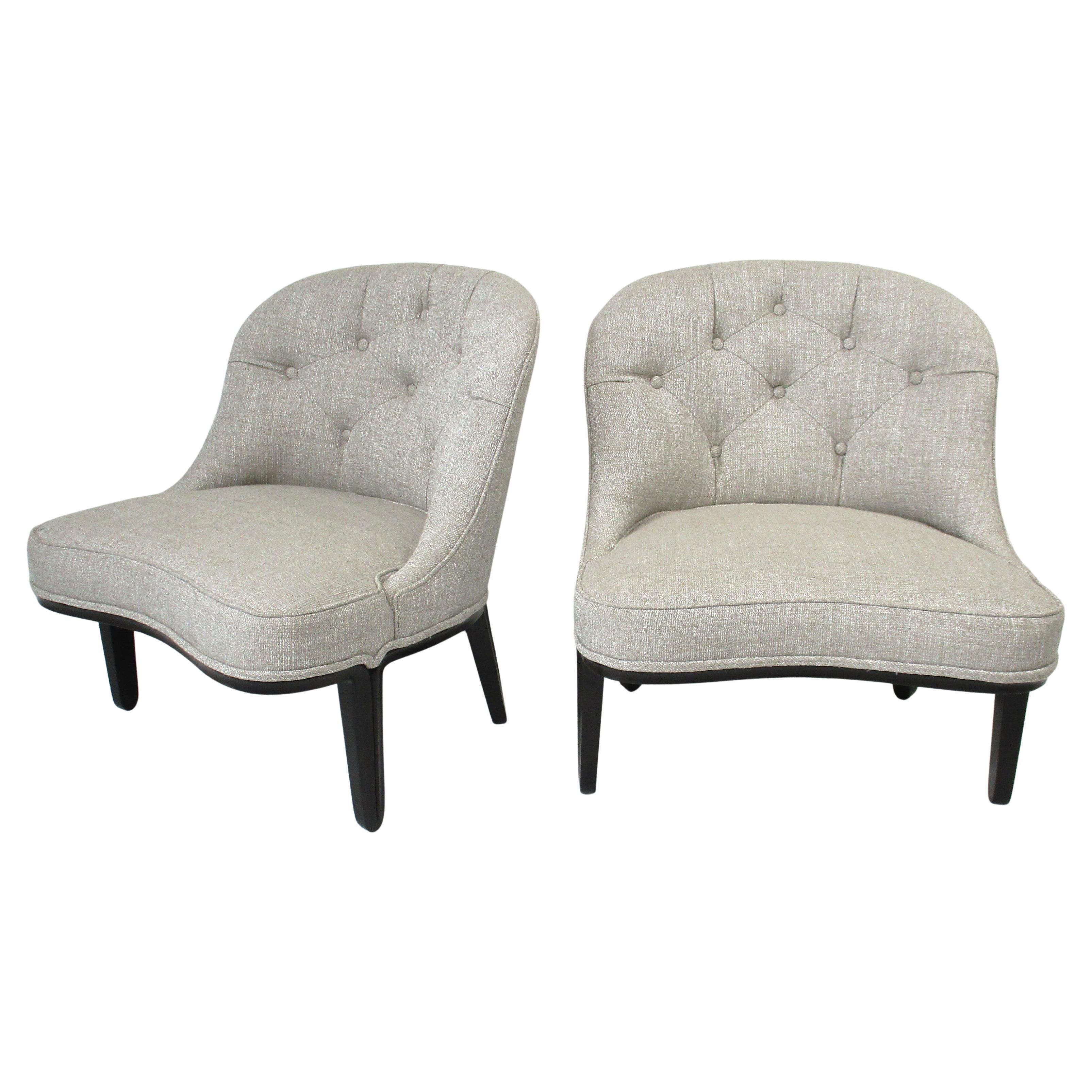 Dunbar Slipper Chairs by Edward Wormley for the Janus Collection
