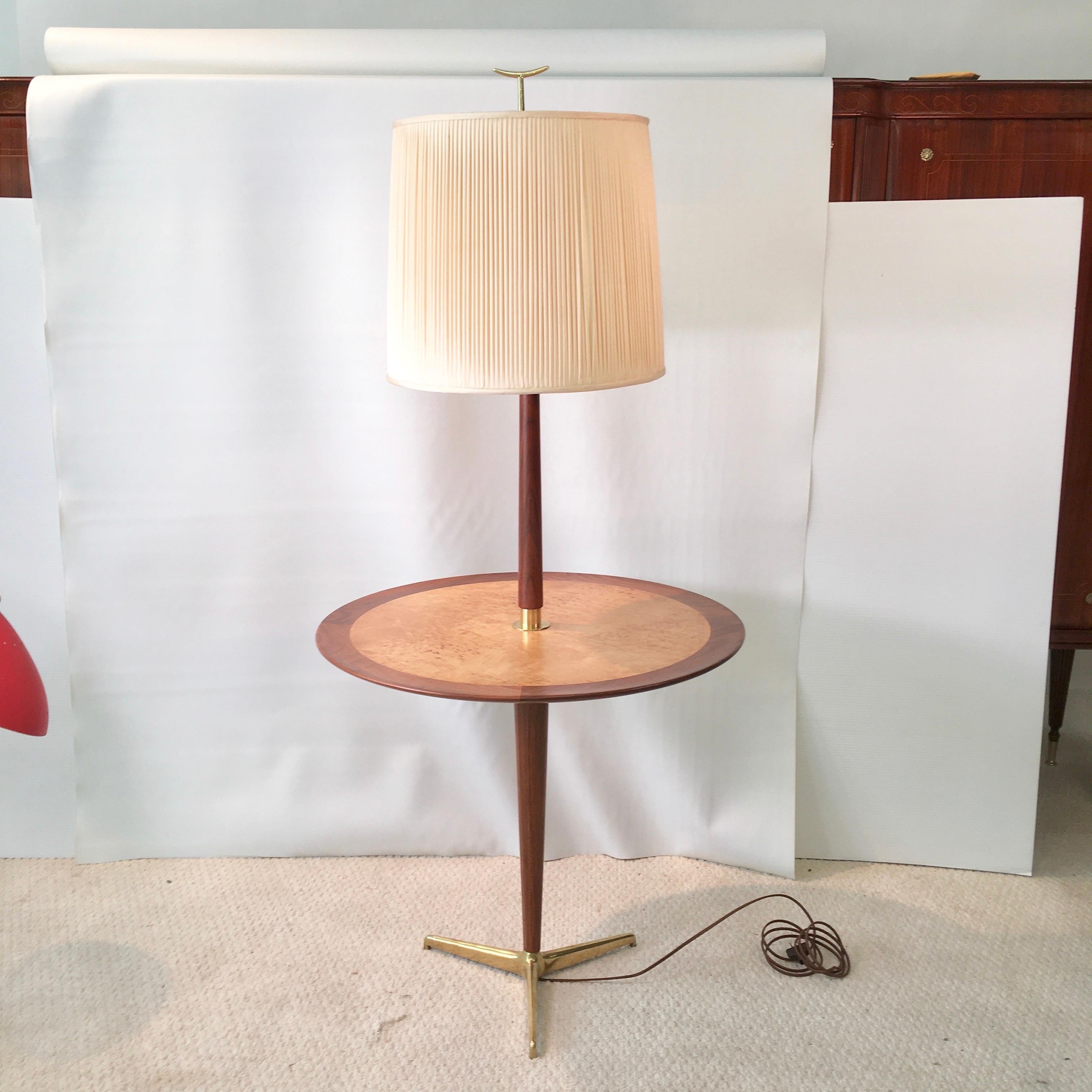 Dunbar Snack Table Floor Lamp, Model 4856, Designed by Edward Wormley For Sale 6