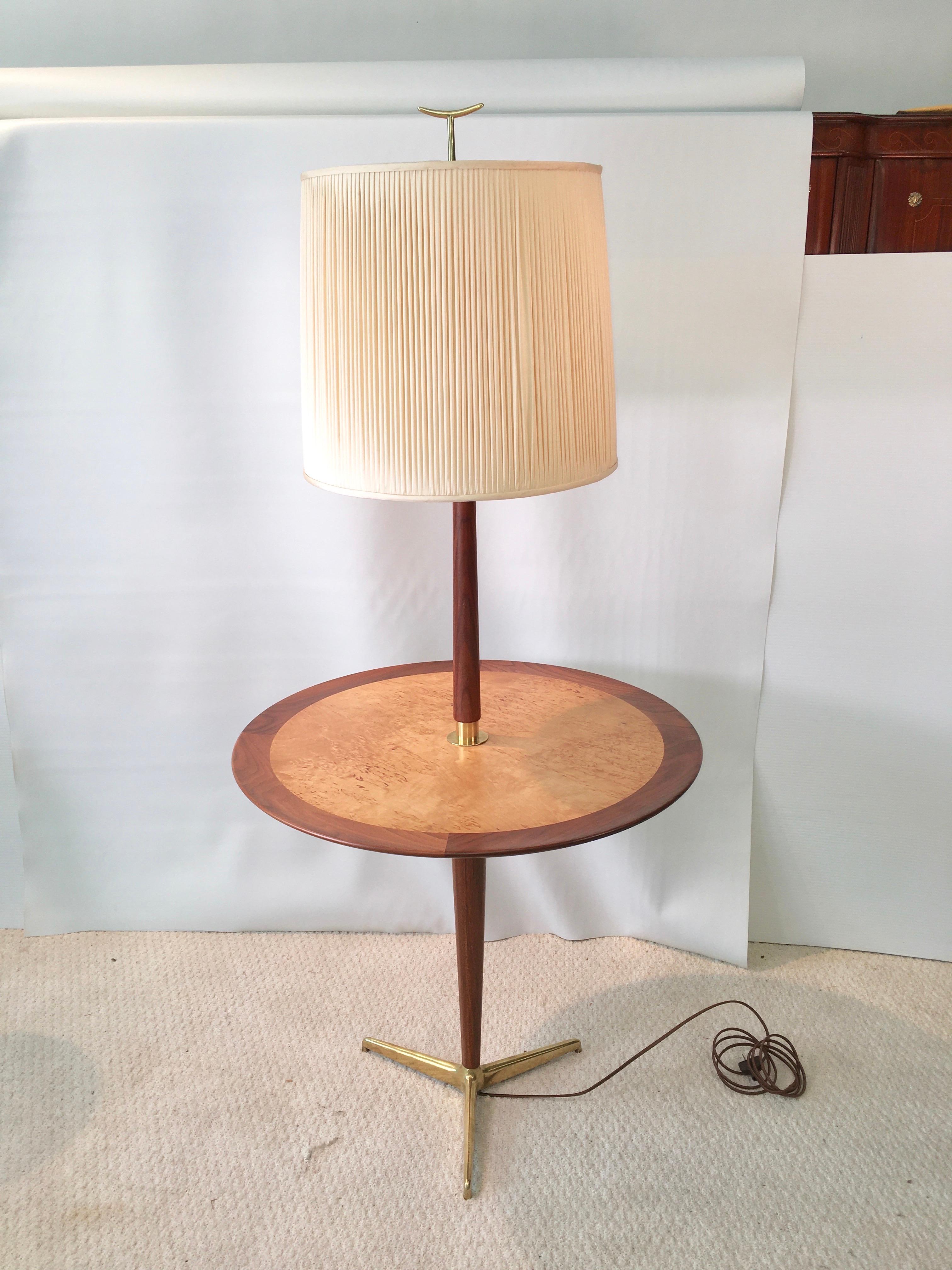 Dunbar Snack Table Floor Lamp, Model 4856, Designed by Edward Wormley For Sale 7