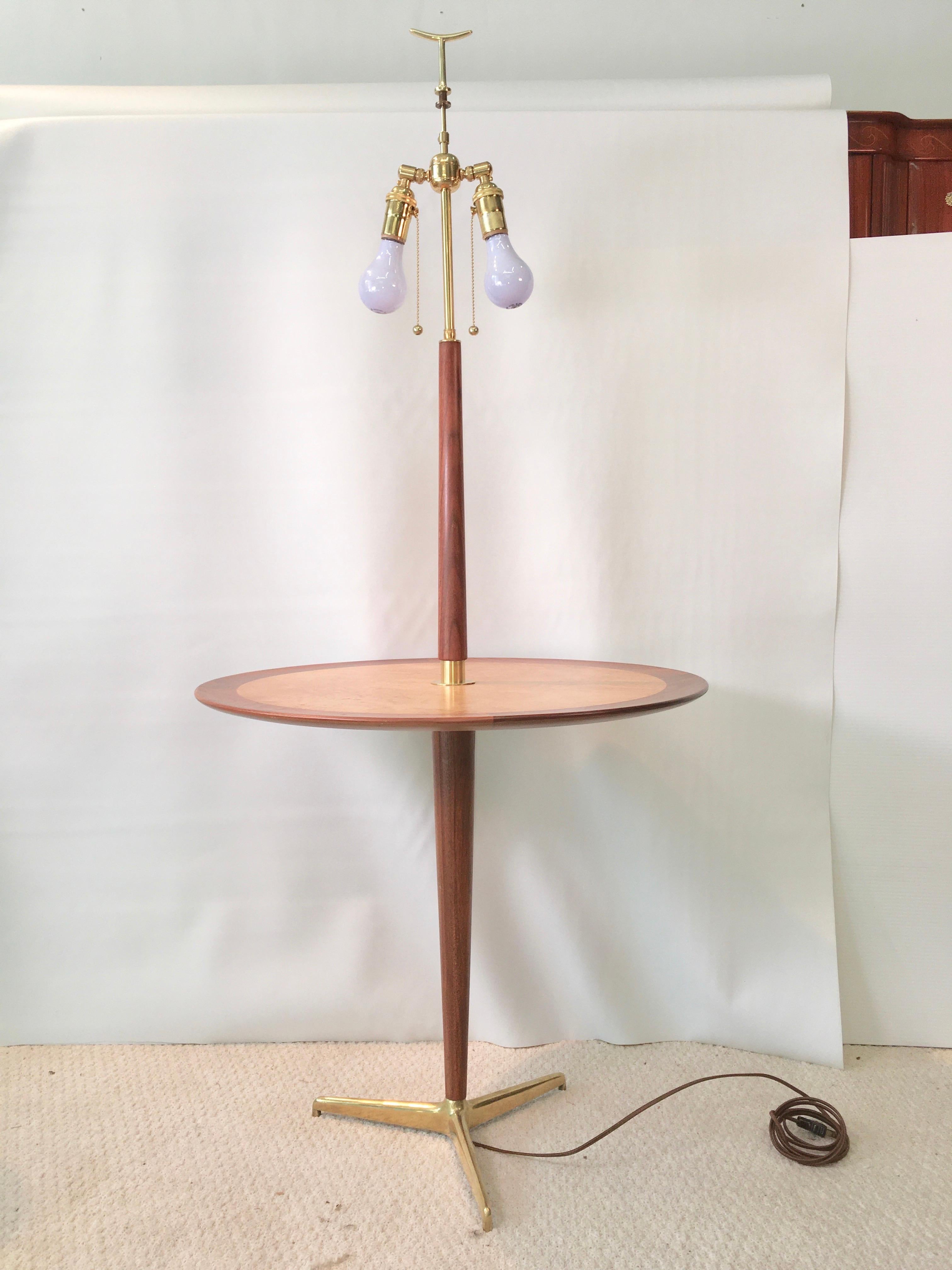 mid century lamp table combo