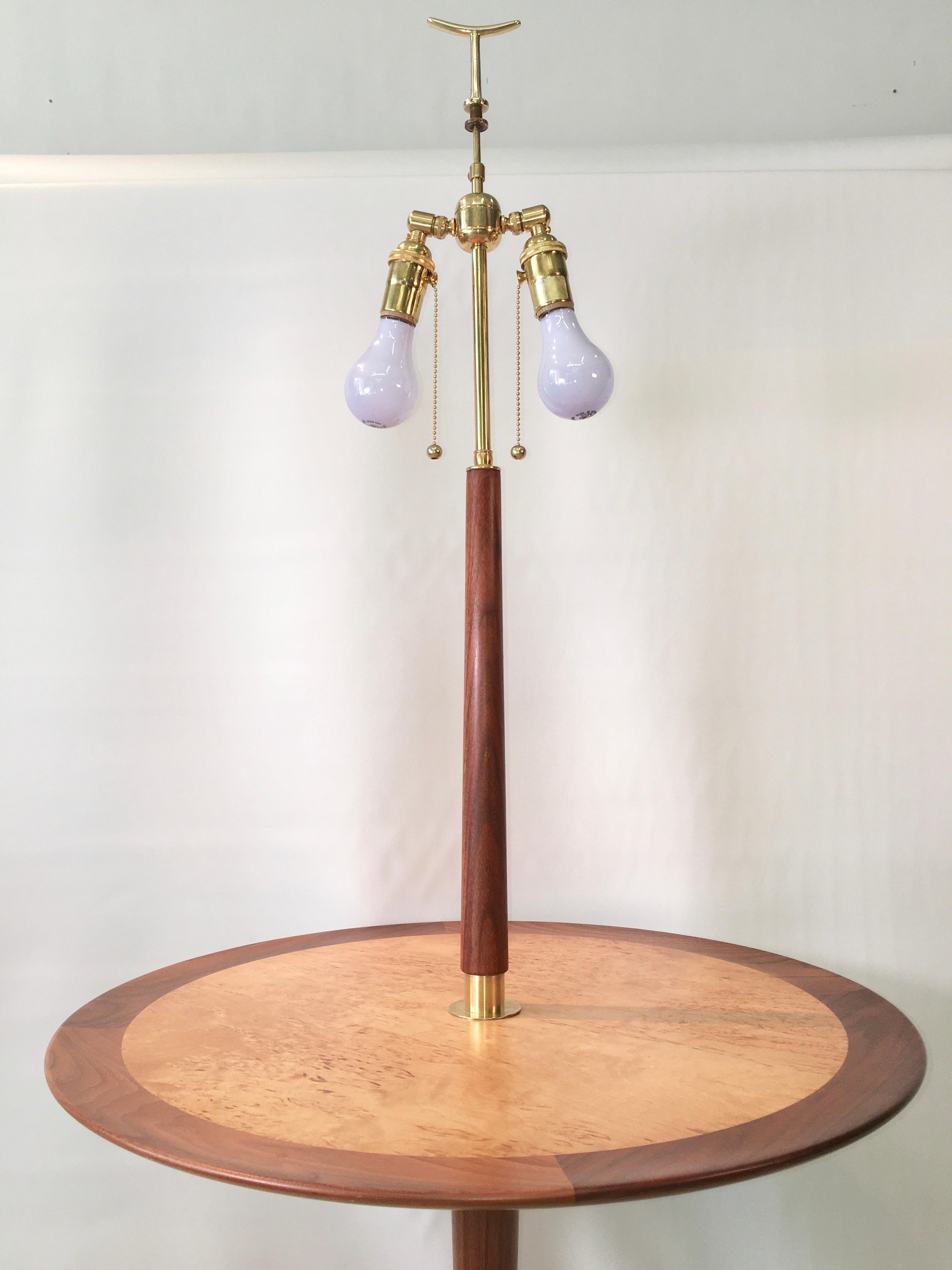 Dunbar Snack Table Floor Lamp, Model 4856, Designed by Edward Wormley In Good Condition For Sale In Hanover, MA