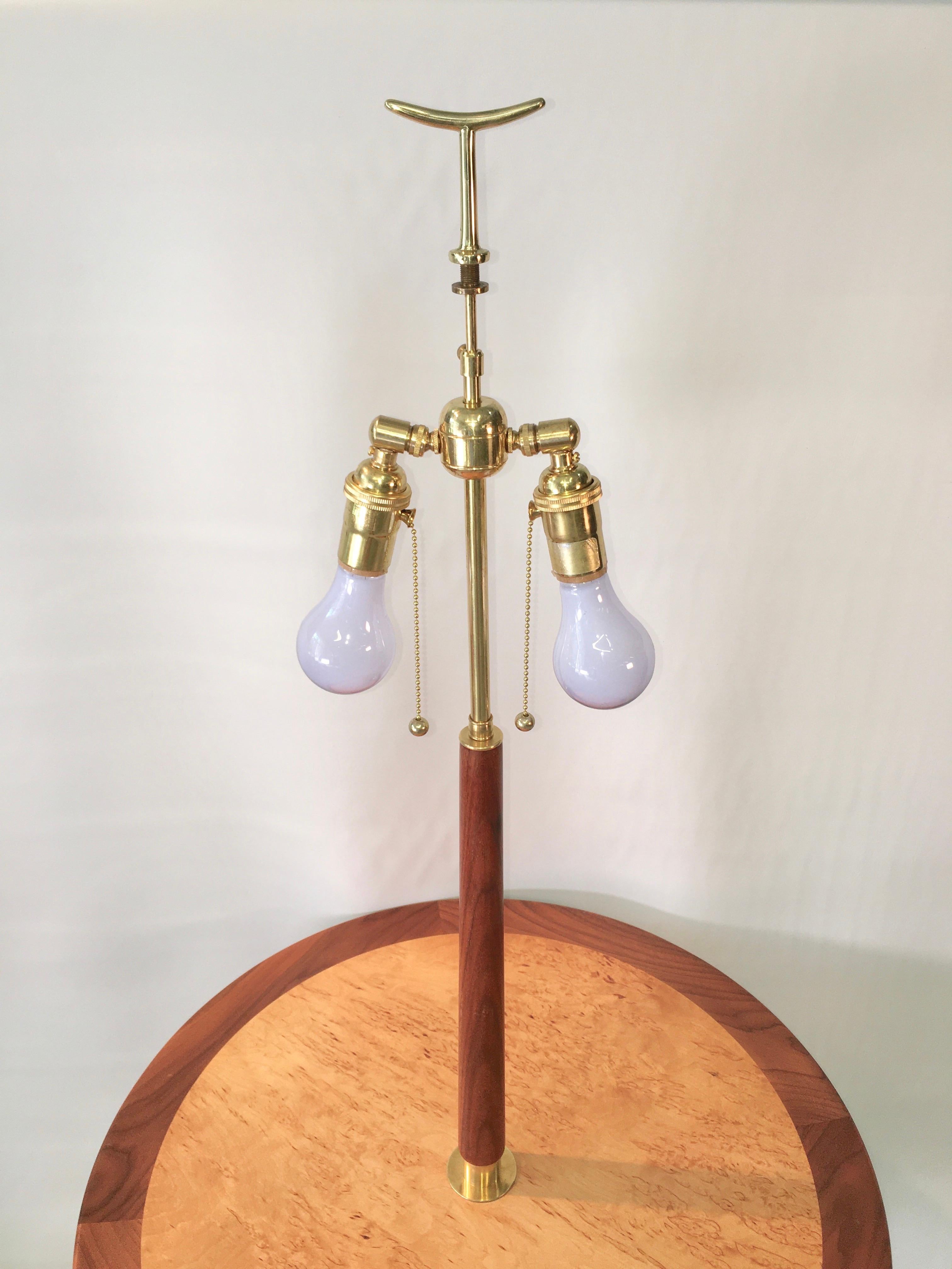 Mid-20th Century Dunbar Snack Table Floor Lamp, Model 4856, Designed by Edward Wormley For Sale