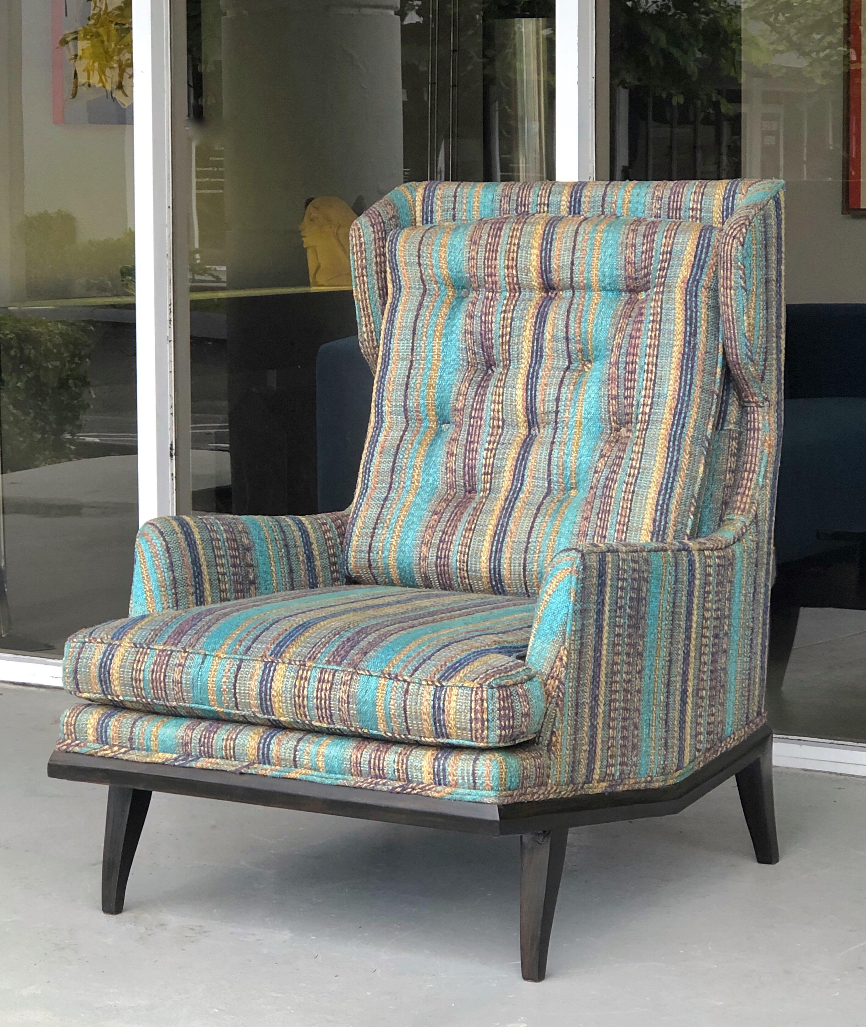 Dunbar Style Modern Wing Lounge Chair, 1950s 4