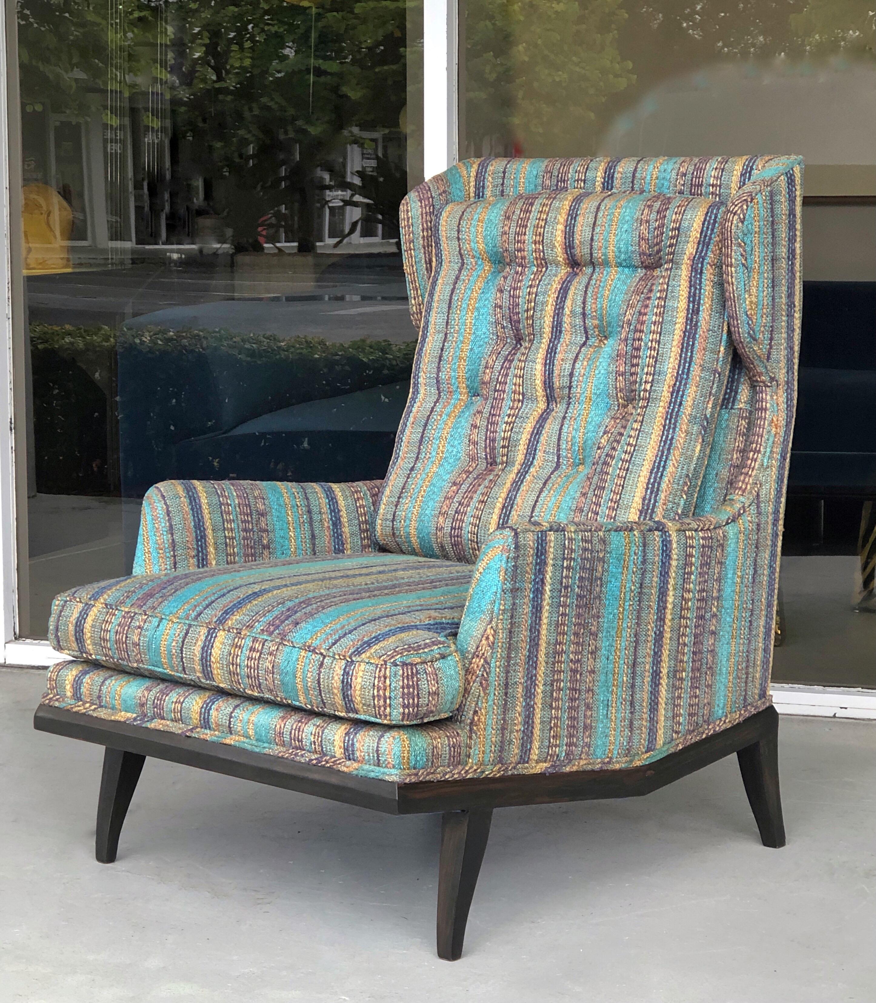 Dunbar Style Modern Wing Lounge Chair, 1950s 5