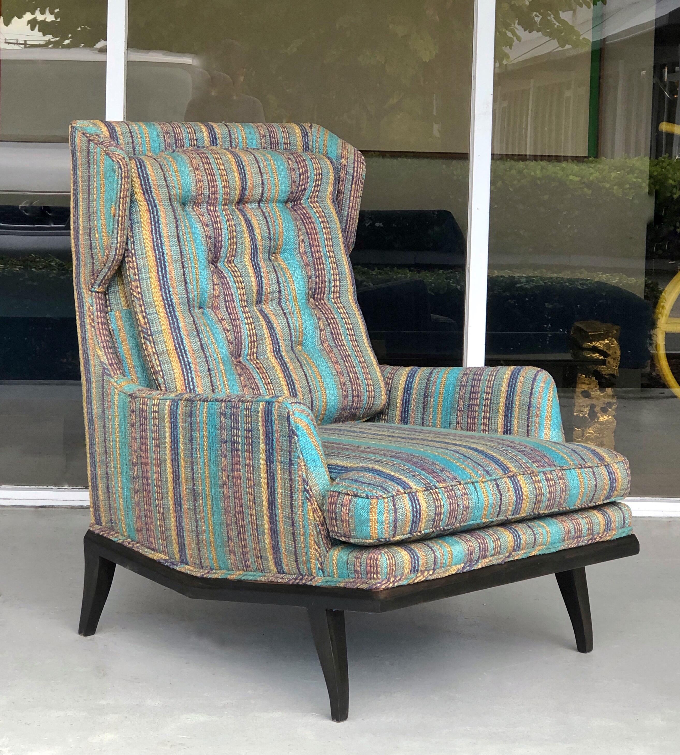 Dunbar Style Modern Wing Lounge Chair, 1950s 2