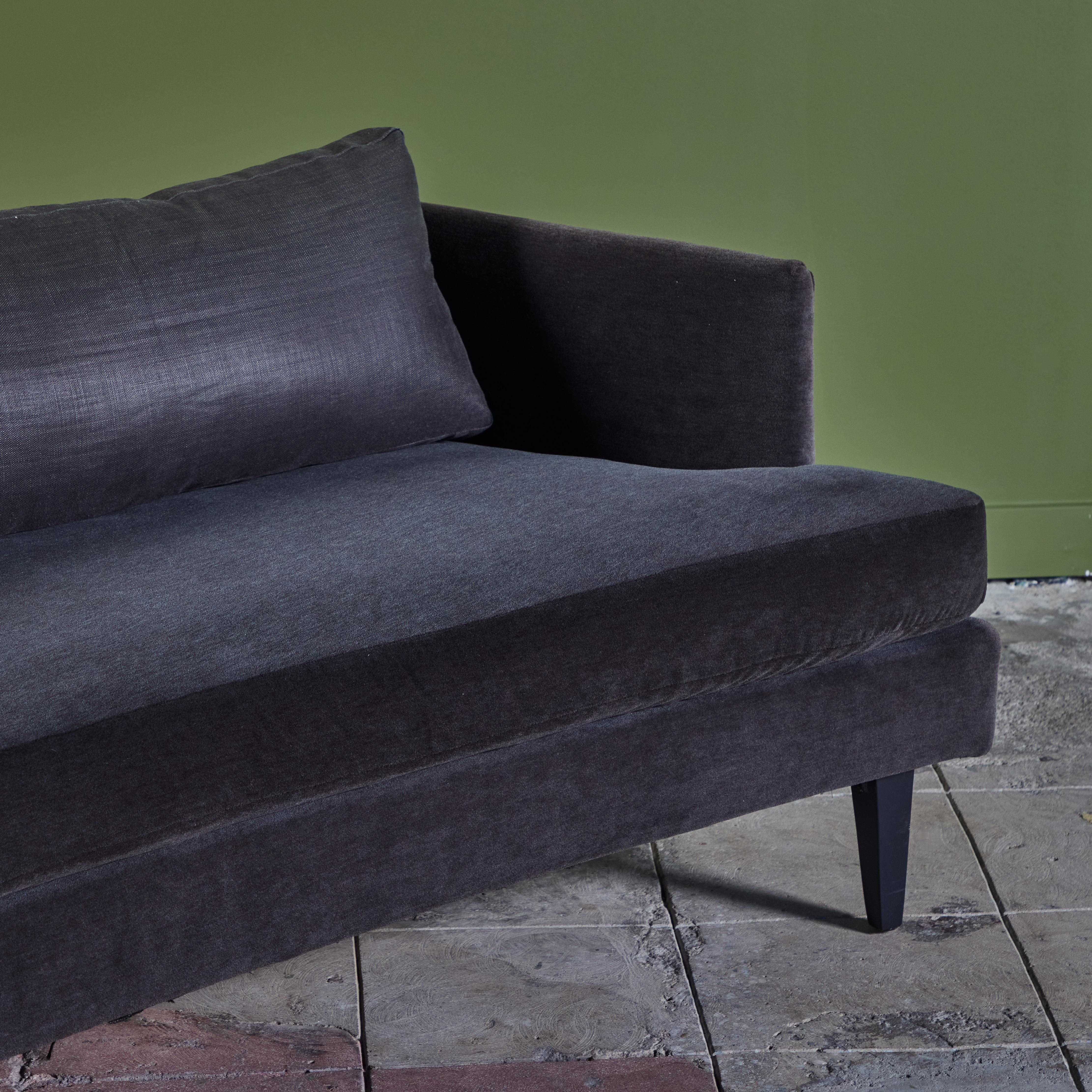Dunbar Style Mohair Curved Sofa For Sale 6