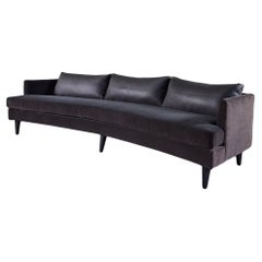 Retro Dunbar Style Mohair Curved Sofa
