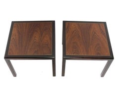 Dunbar Style Rosewood and Mahogany End Tables or Nightstands
