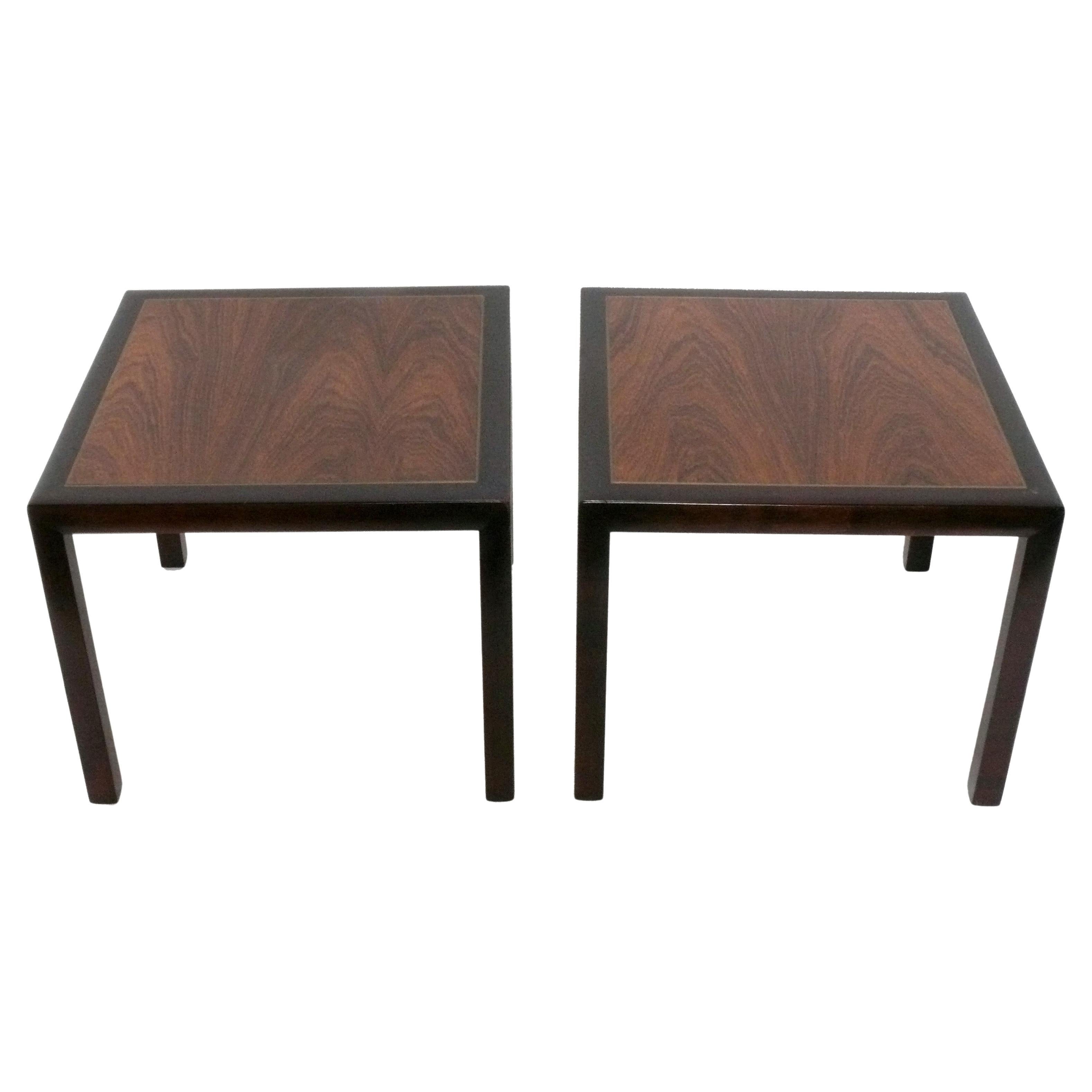Dunbar Stil Palisander und Mahagoni End Tables oder Nachttische im Angebot