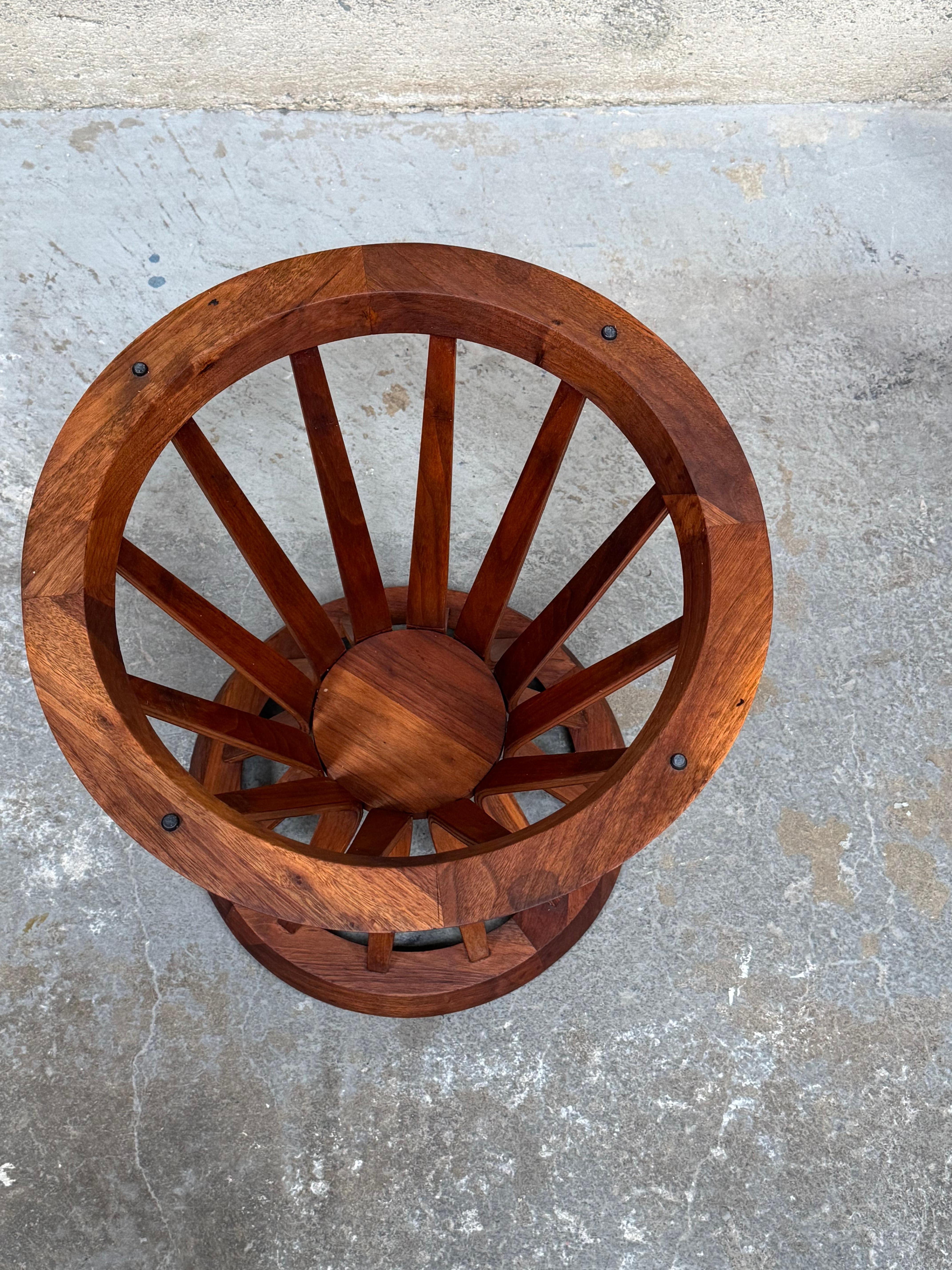 Dunbar Style Sheaf of Wheat Side Table in Walnut and Travertine For Sale 2