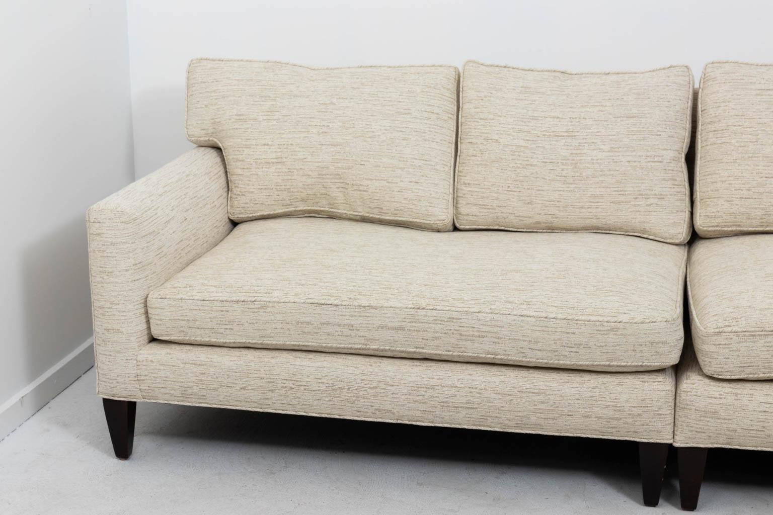 20th Century Dunbar Style Straight Arm Sofa For Sale