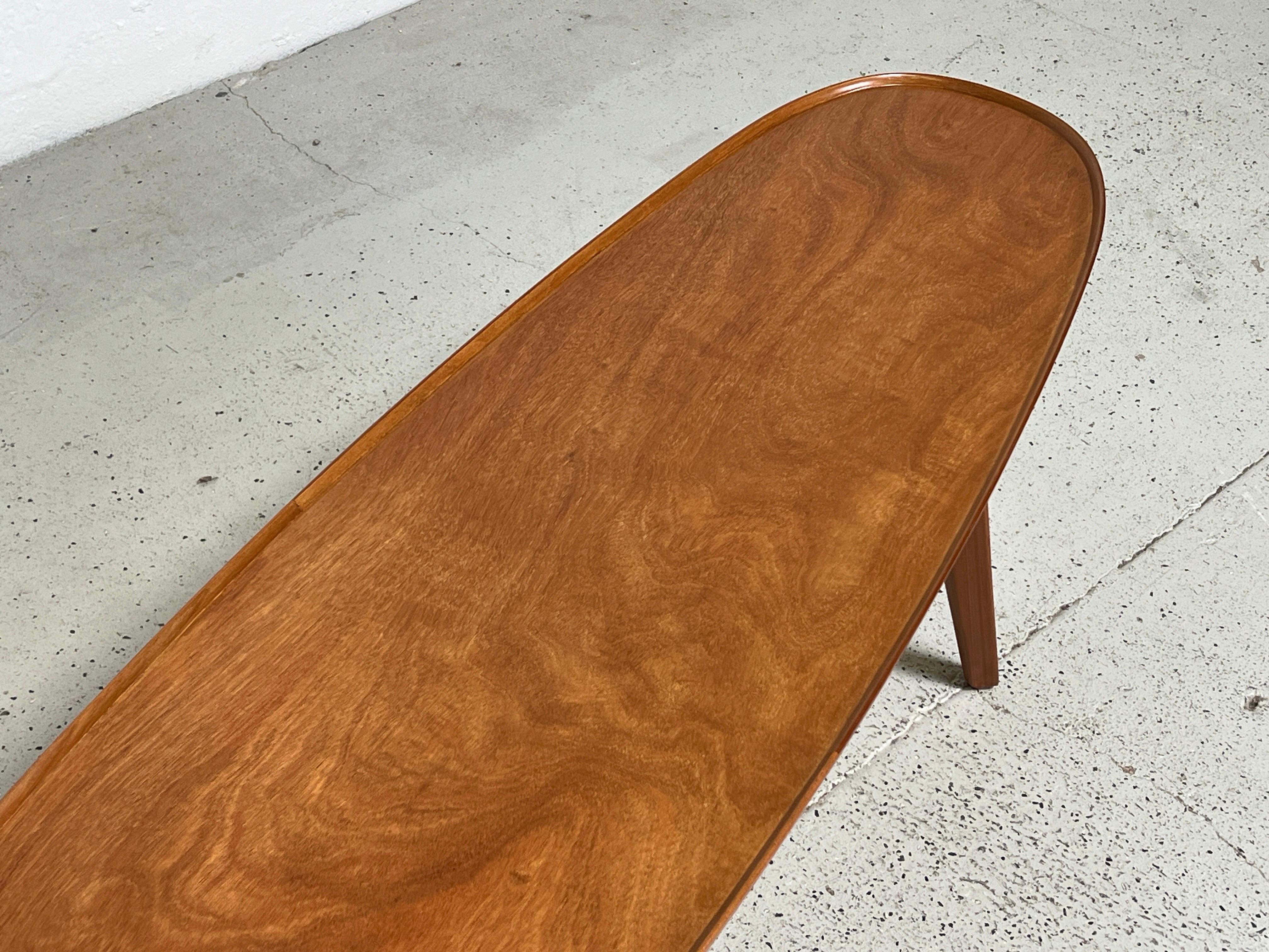 Dunbar Surfboard Coffee Table by Edward Wormley For Sale 5
