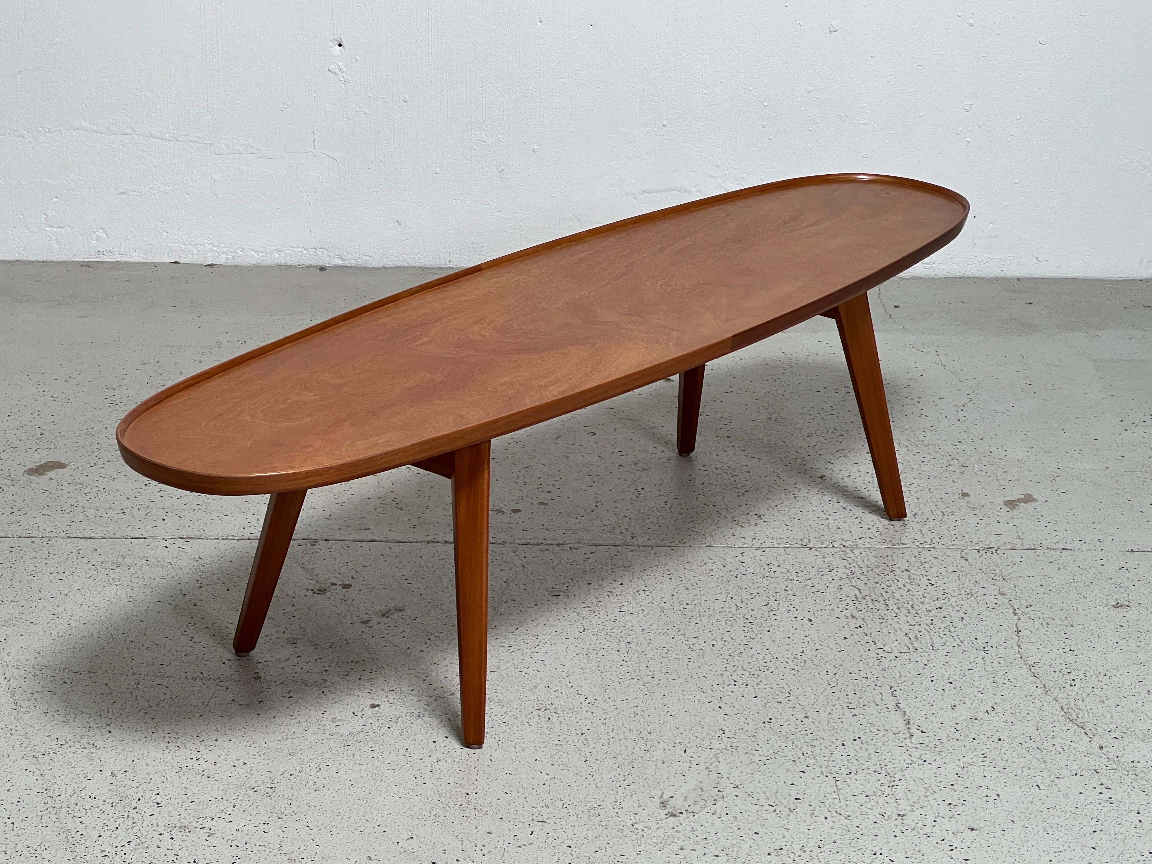 Dunbar Surfboard Coffee Table by Edward Wormley For Sale 6