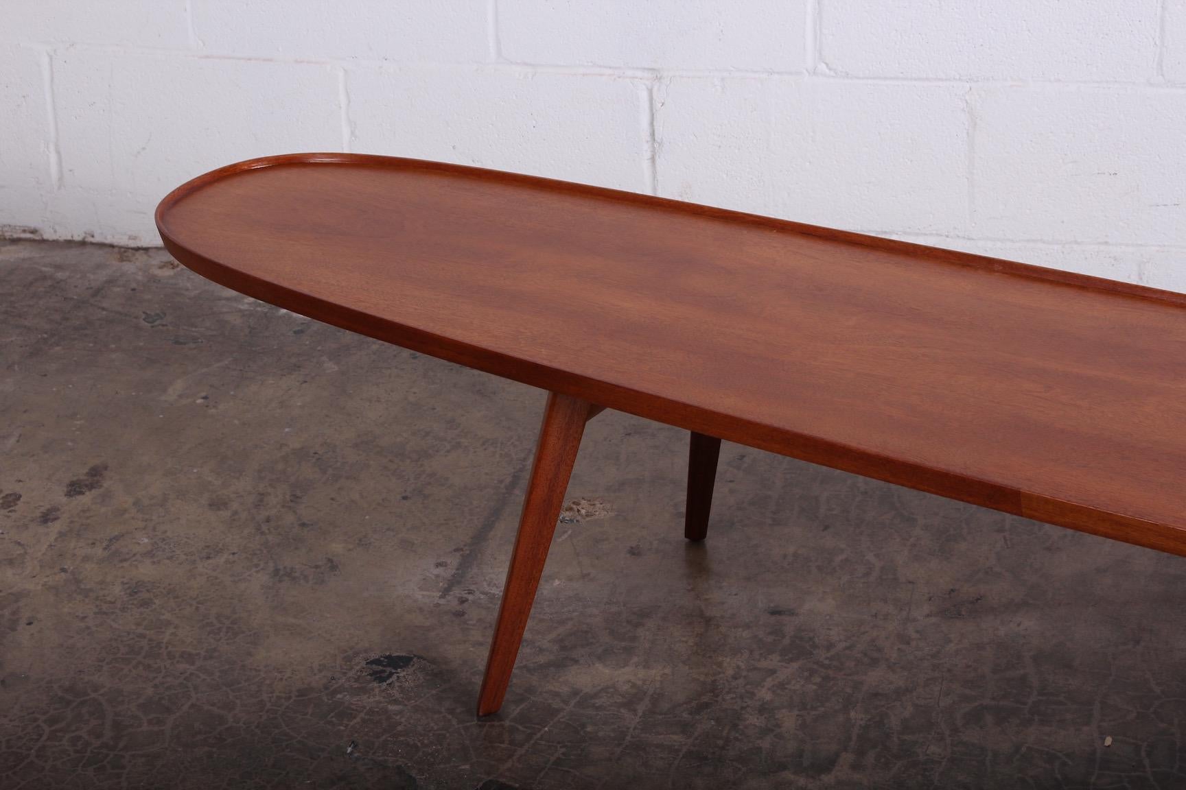 Mid-20th Century Dunbar Surfboard Coffee Table by Edward Wormley