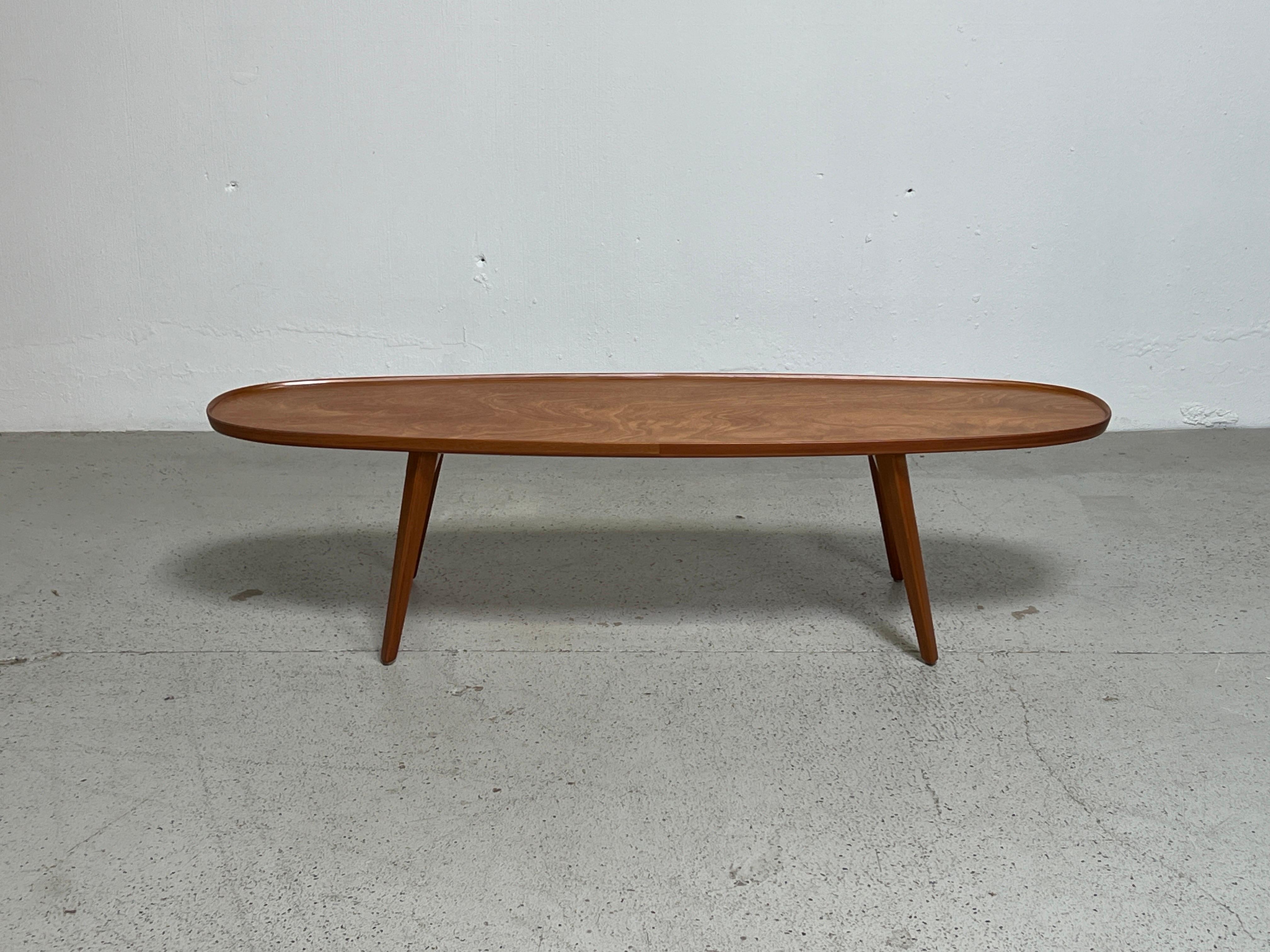 Dunbar Surfboard Coffee Table by Edward Wormley In Good Condition For Sale In Dallas, TX