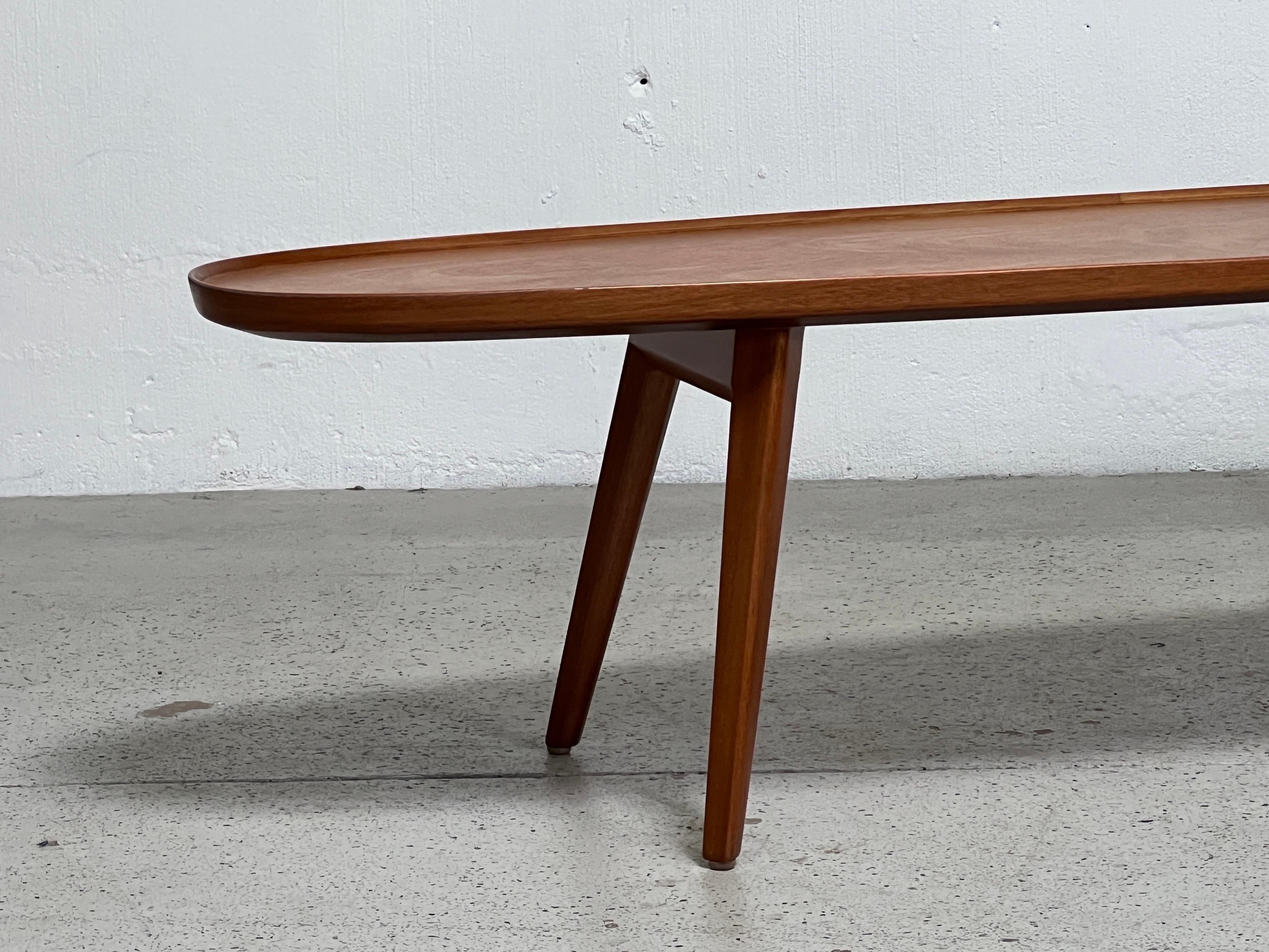 Mid-20th Century Dunbar Surfboard Coffee Table by Edward Wormley For Sale