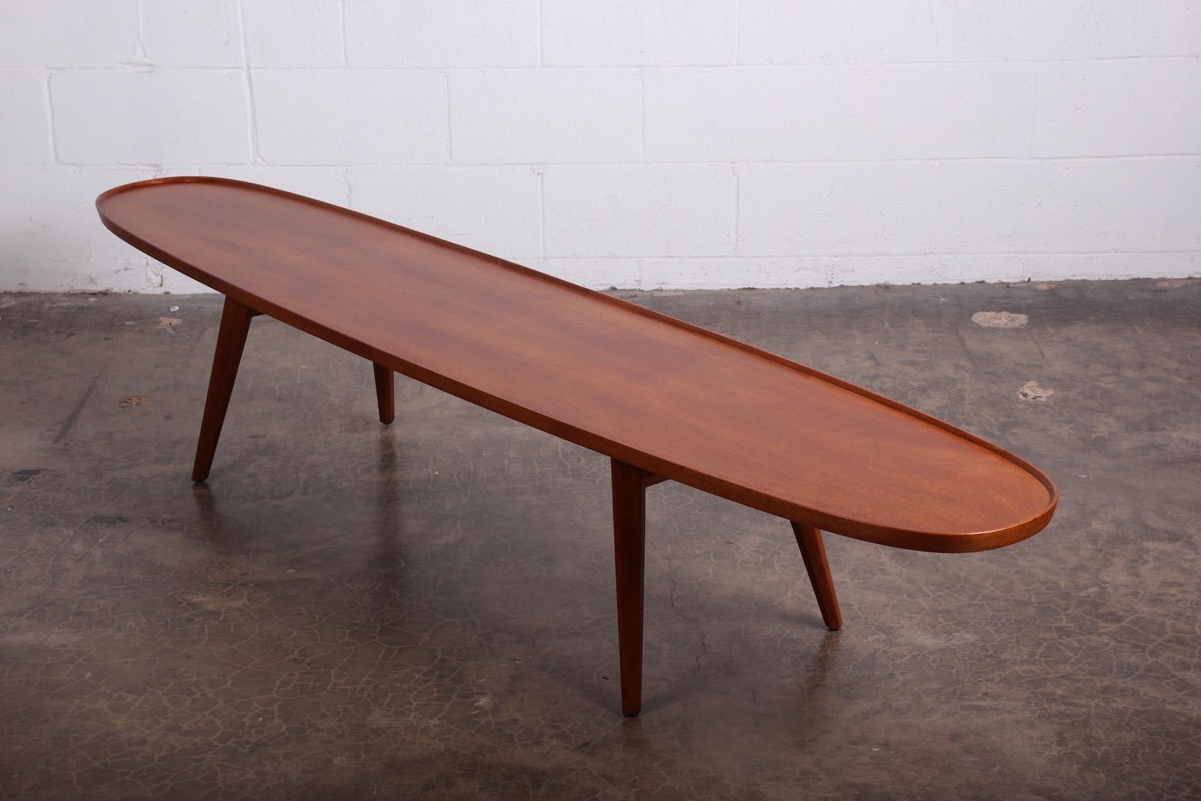 Dunbar Surfboard Coffee Table by Edward Wormley 3
