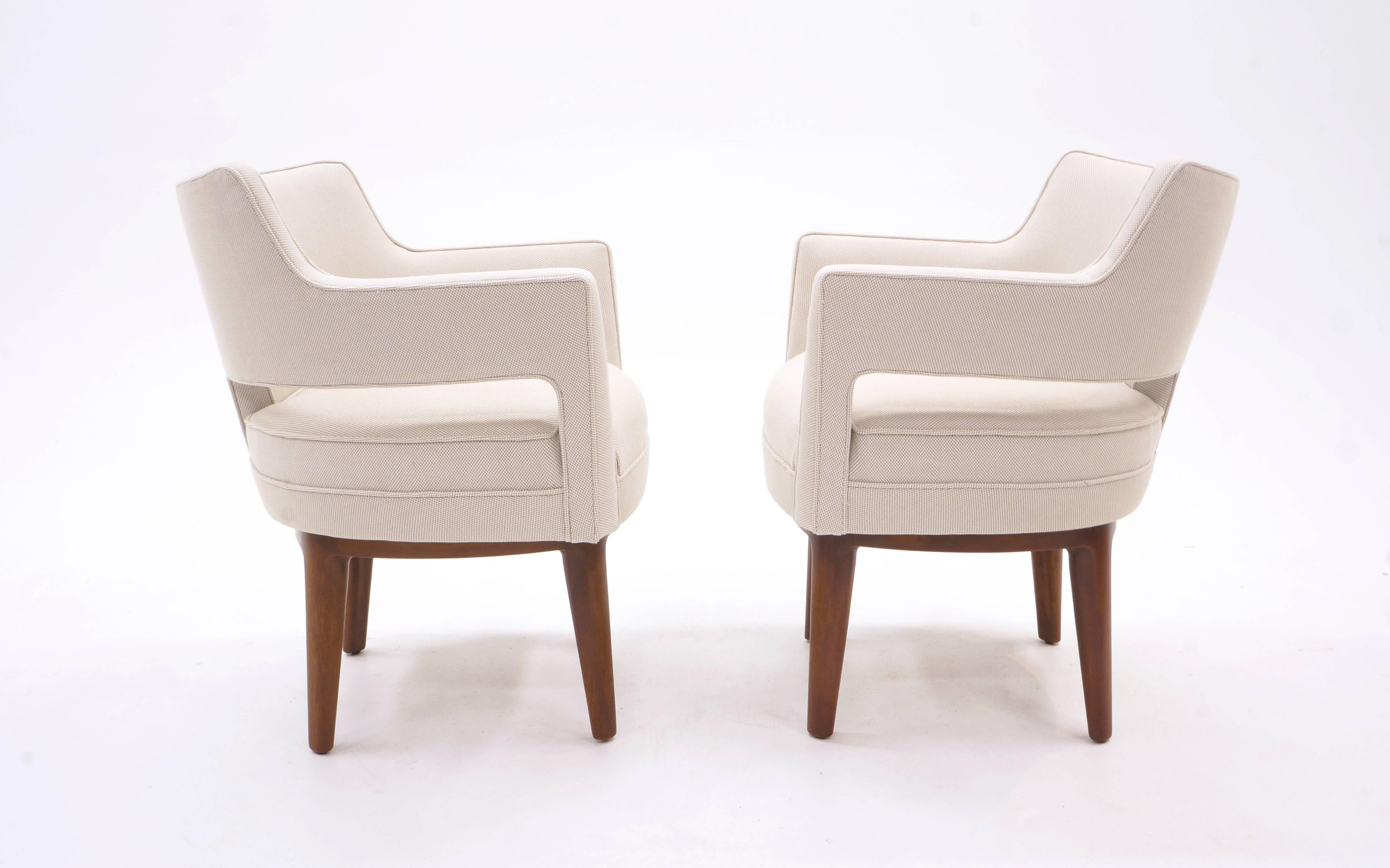 Mid-20th Century Swivel Armchairs by Edward Wormley, Set of Four, Kitchen / Dining.  Excellent.