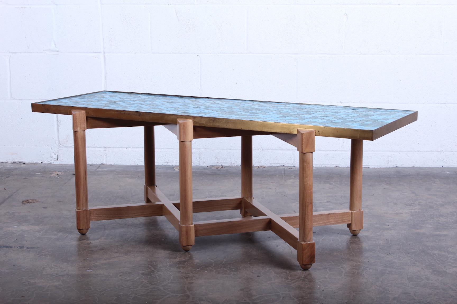 Dunbar Tile Top Table by Edward Wormley In Good Condition In Dallas, TX