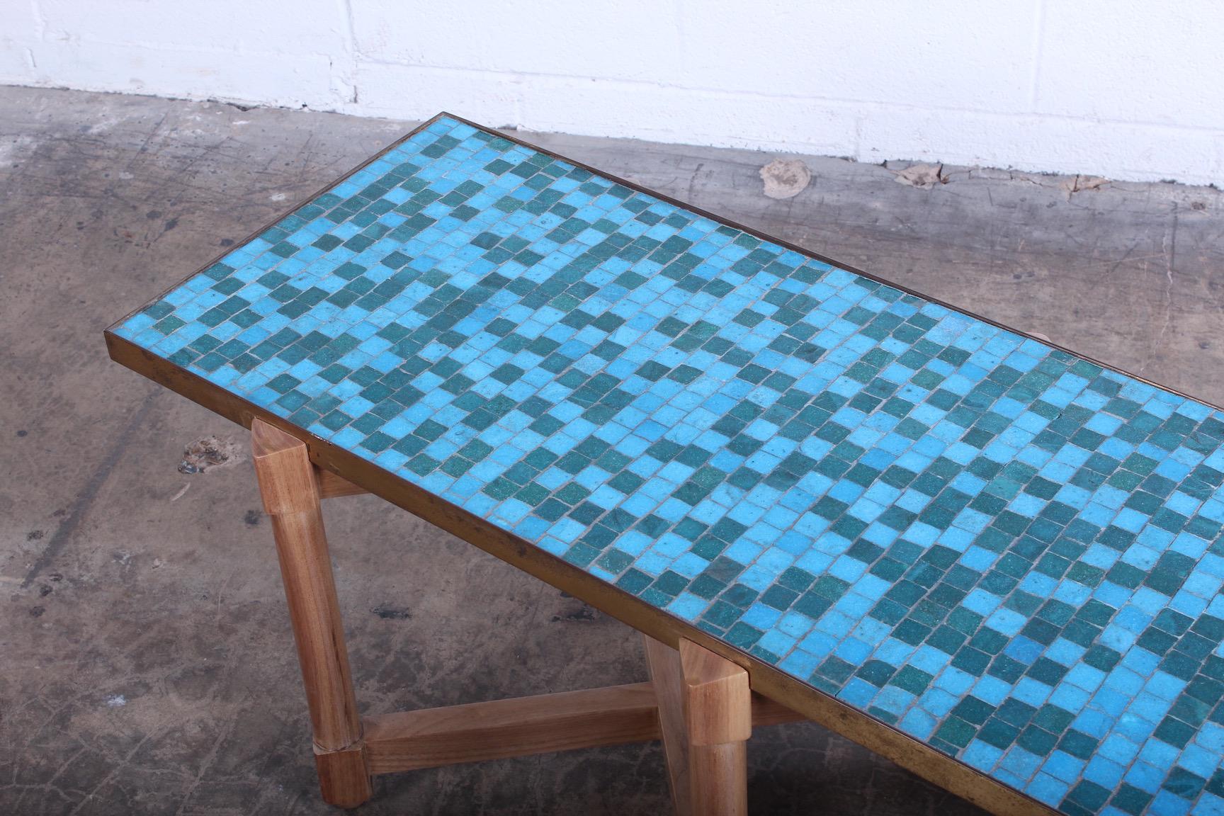 Murano Glass Dunbar Tile Top Table by Edward Wormley