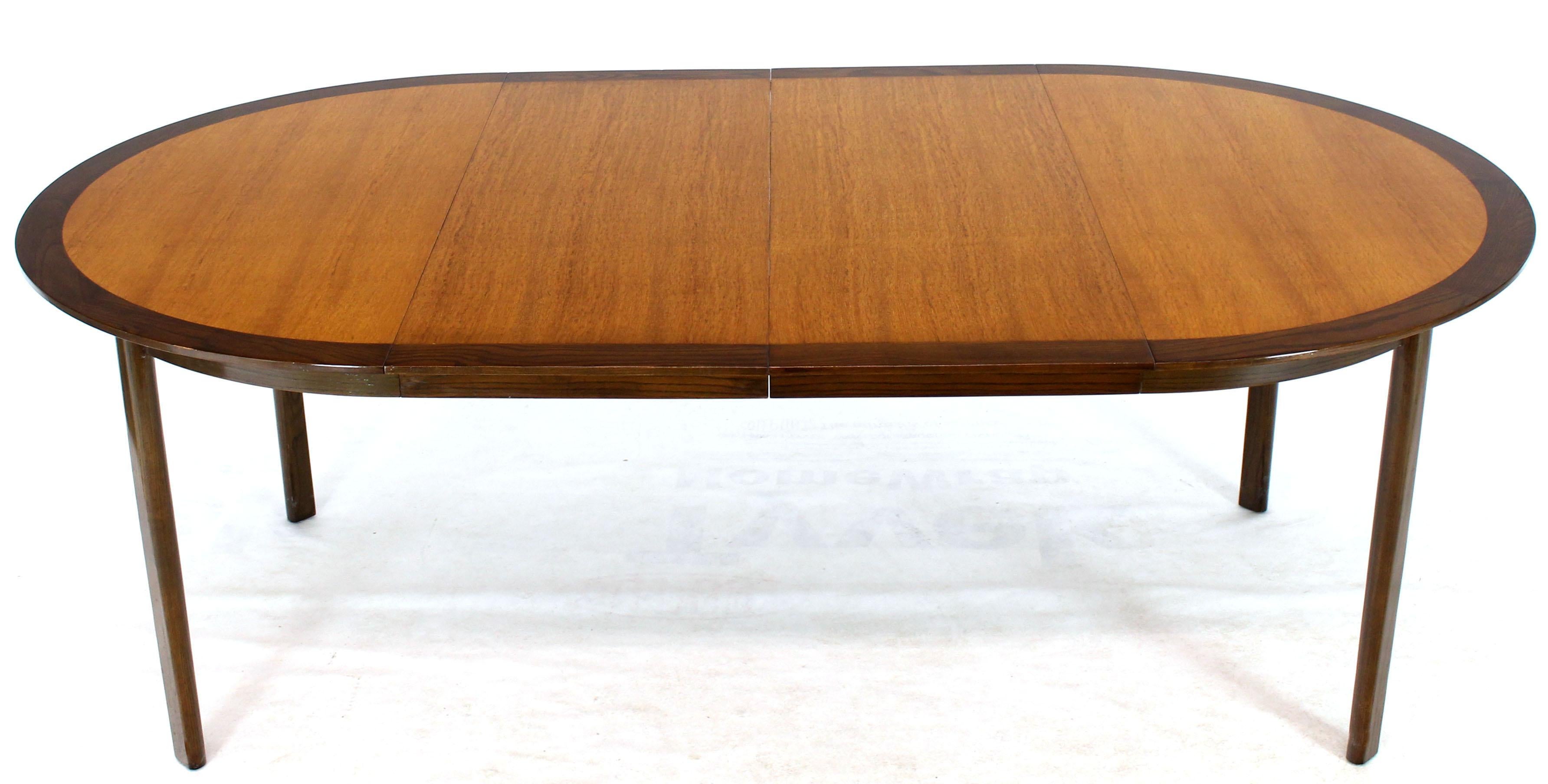 Mid-Century Modern round dining table with 2X18