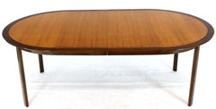 Dunbar Two-Tone Light & Dark Walnut Dining Table with Two Leaves