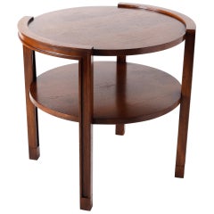 Dunbar Walnut Tiered Side Table by Edward Wormley, circa 1960, Round Two-Tier