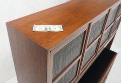 Dunbar Walnut Two Part Sideboard Credenza Breakfront Carved Slate Inserts MINT!