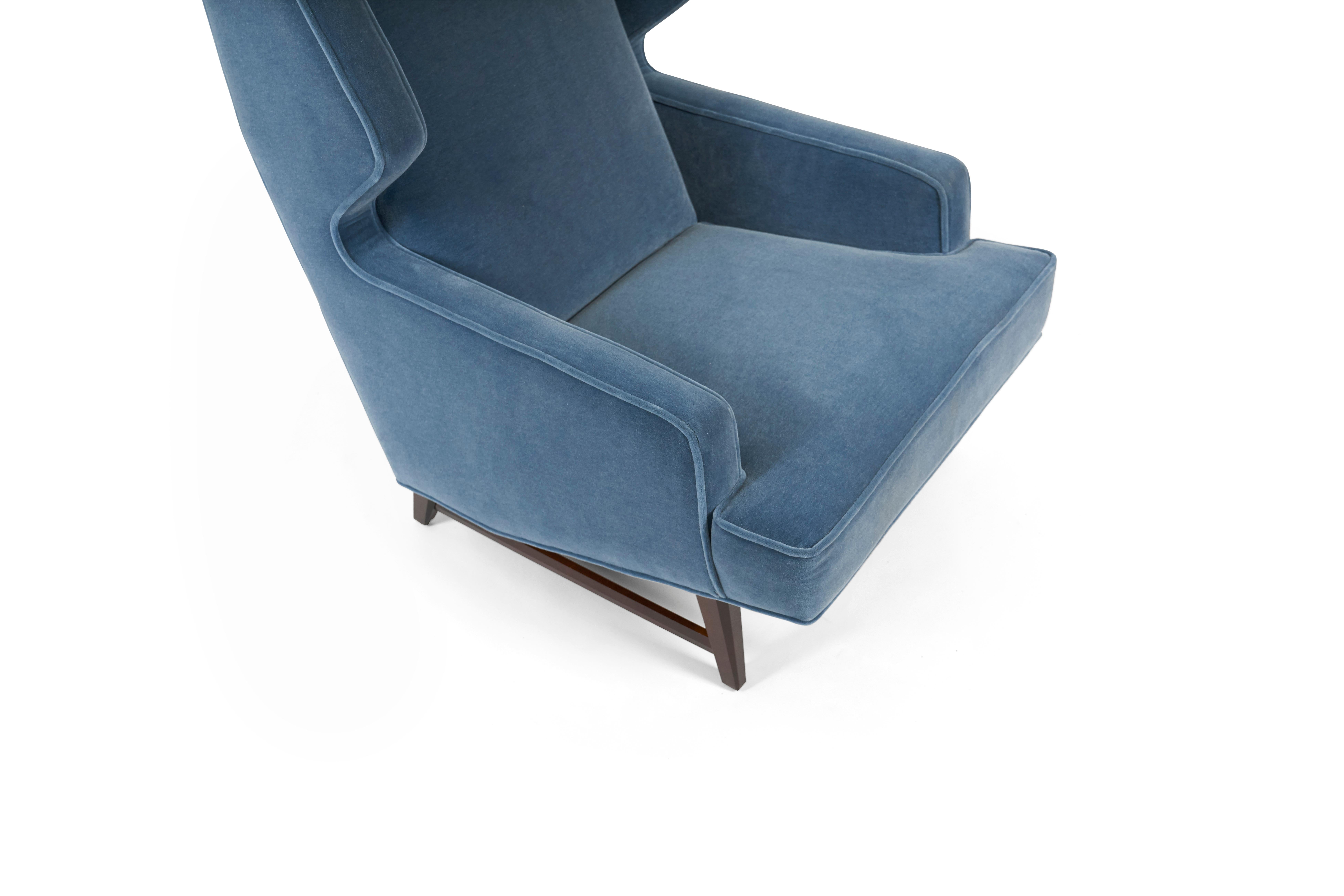 American Dunbar Wing Back Lounge Chairs, Edward Wormley