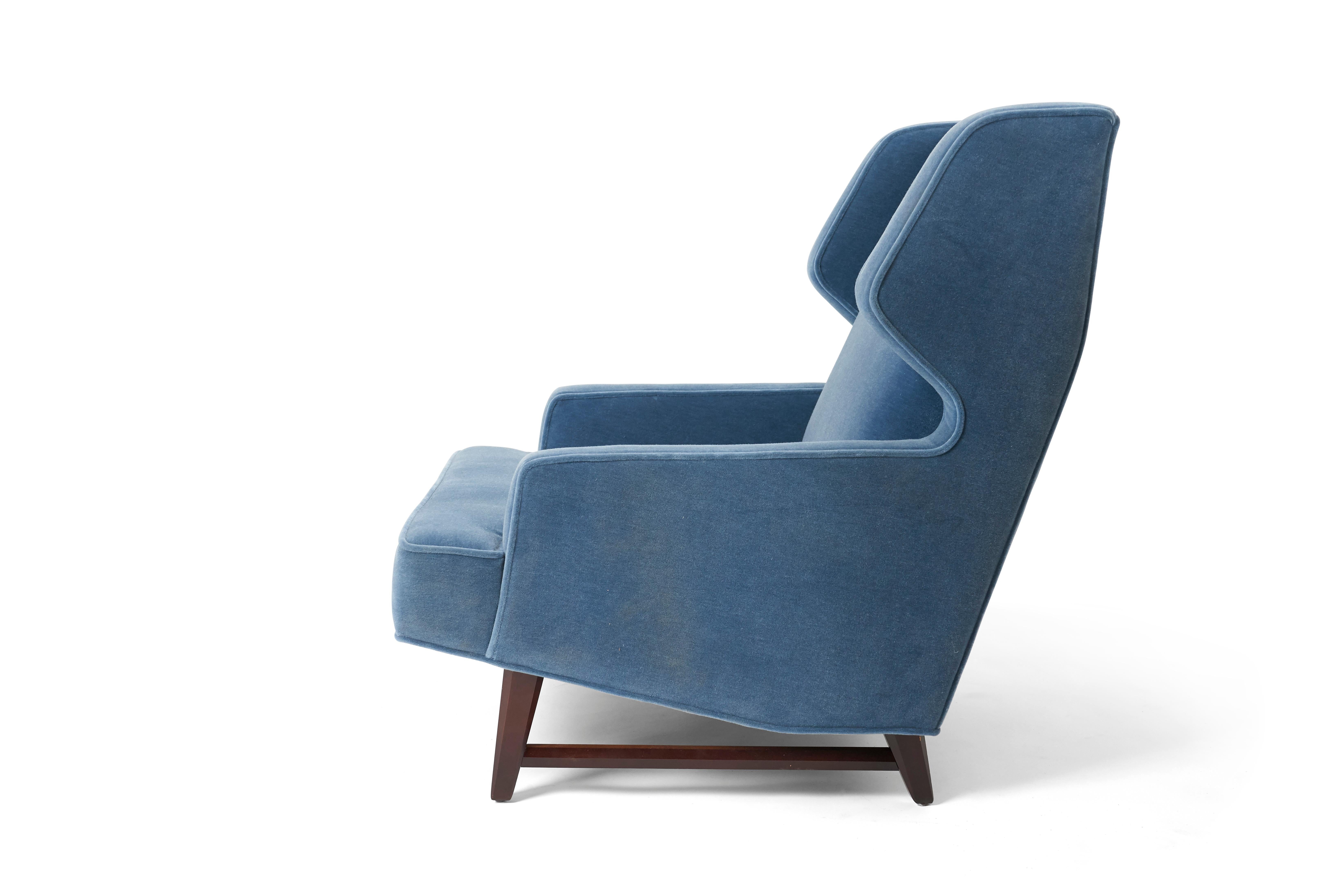 Mid-20th Century Dunbar Wing Back Lounge Chairs, Edward Wormley