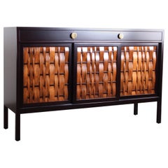Dunbar Woven Front Cabinet by Edward Wormley