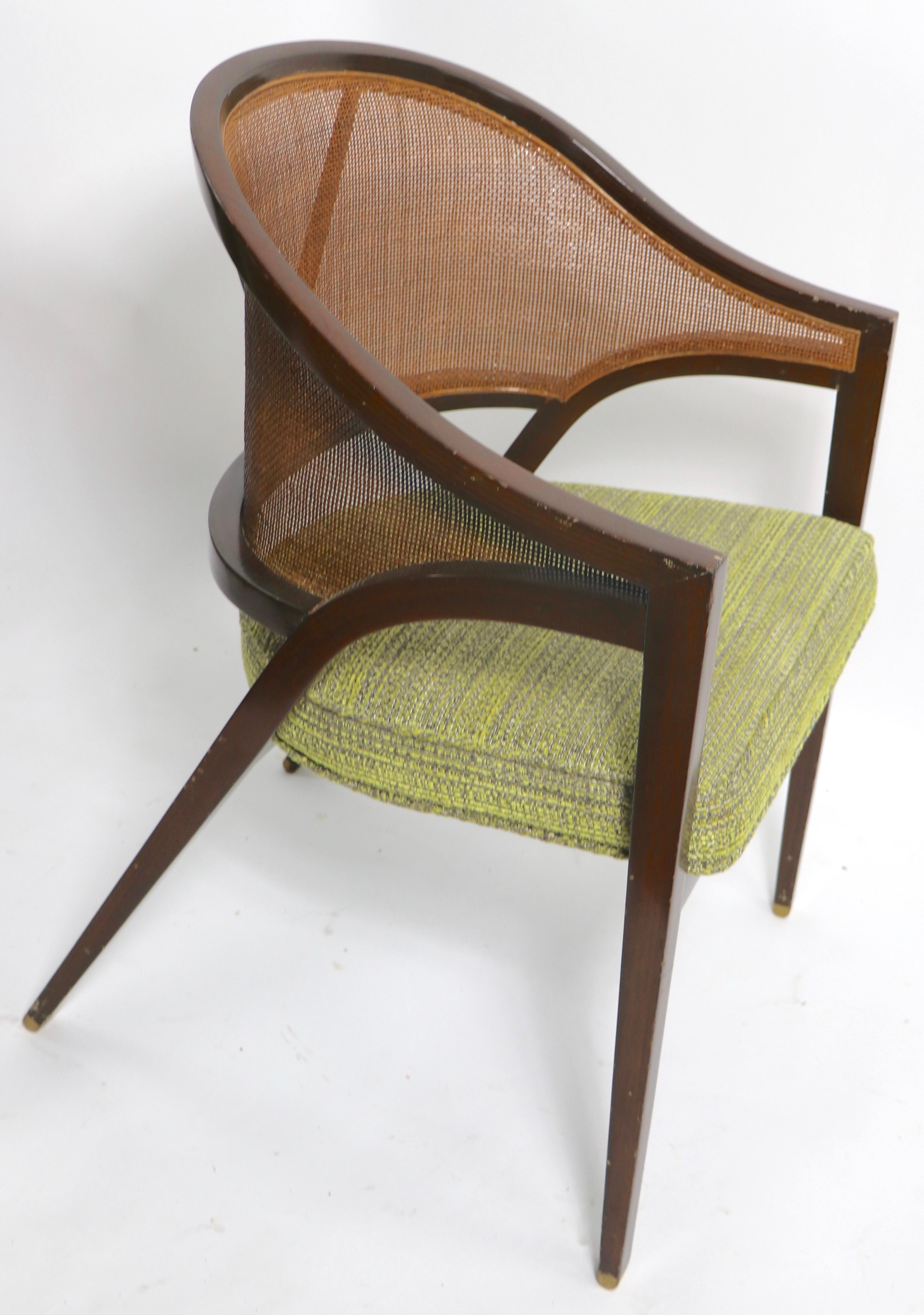 Mid-Century Modern Dunbar Y Back Captian Dining Chair by Wormley